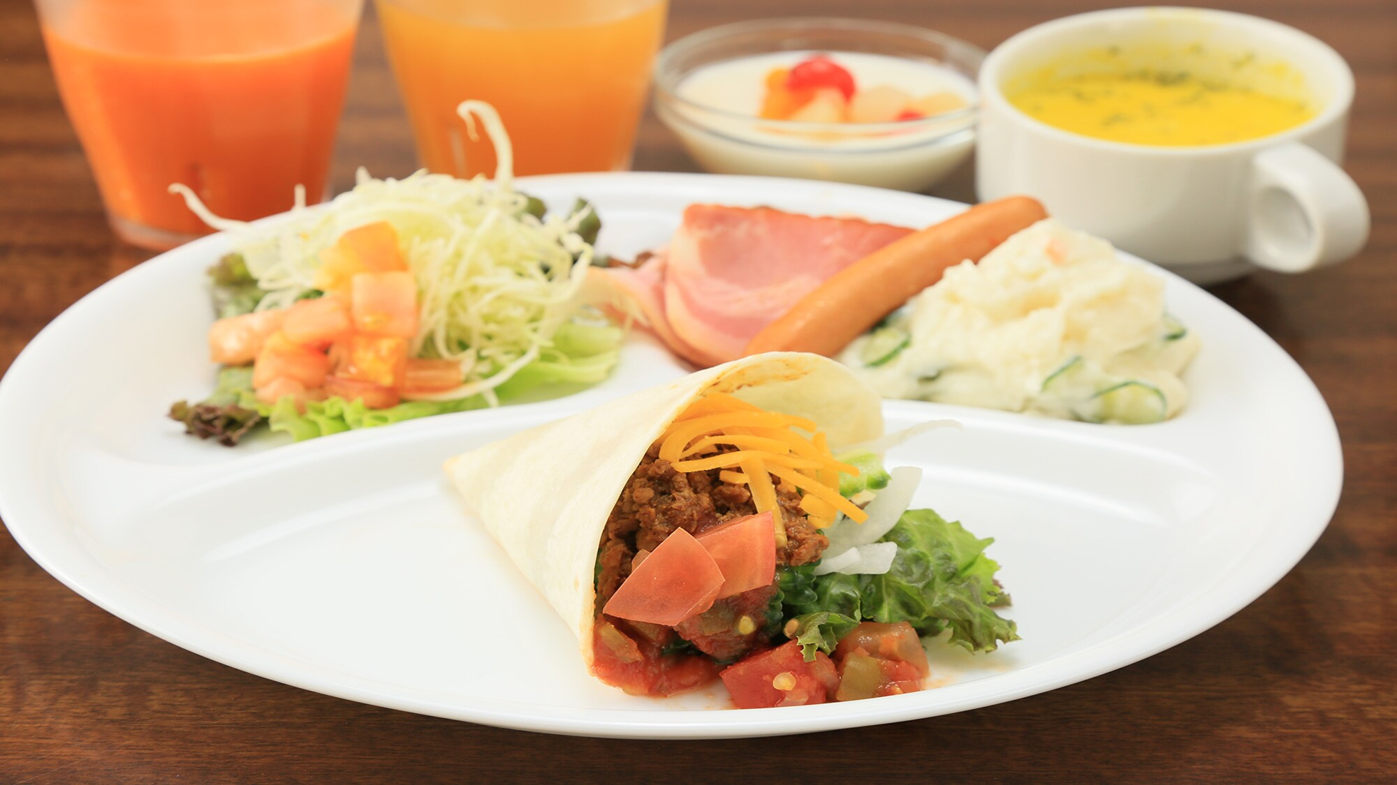  Breakfast example ・ Tacos