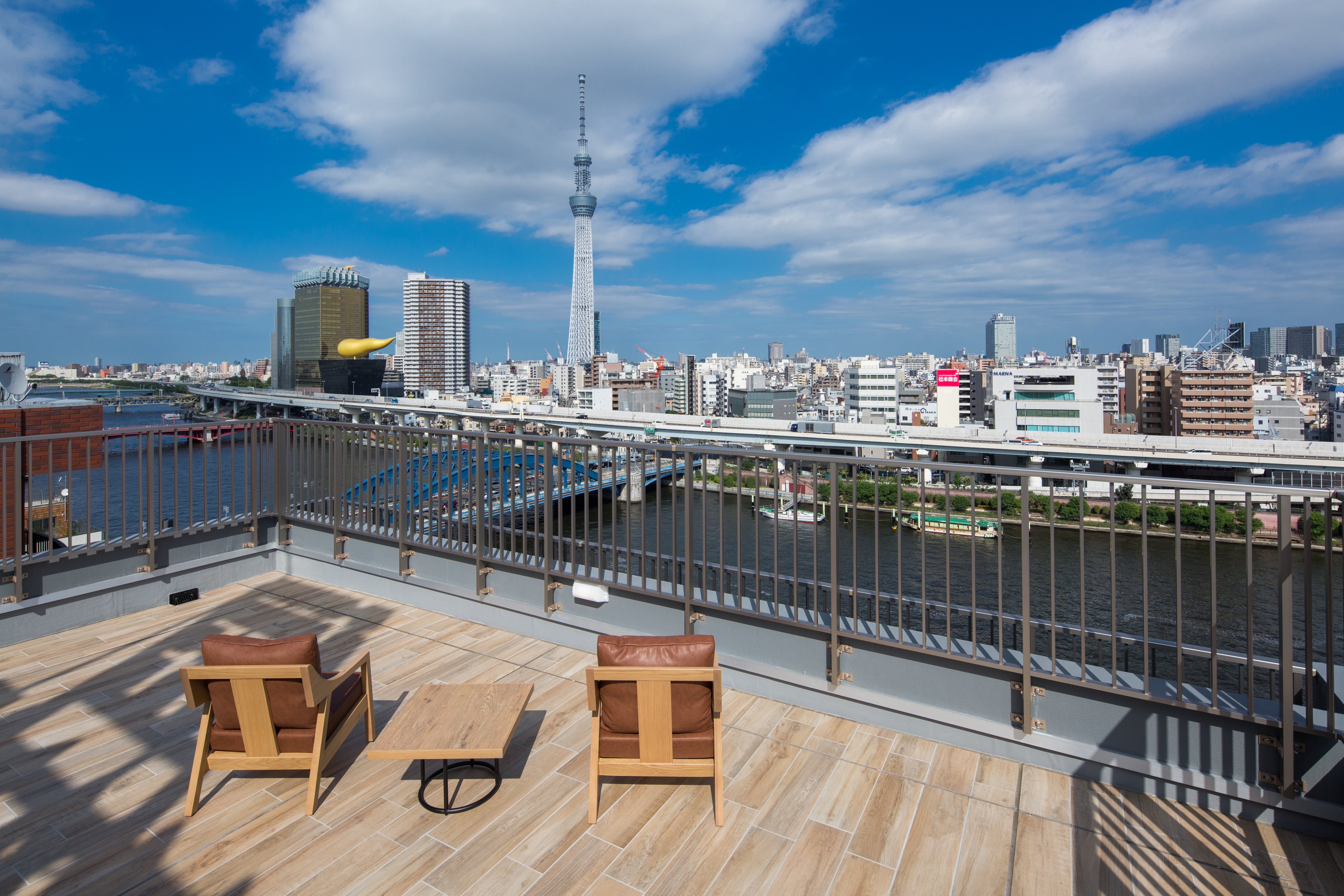 View from the rooftop terrace