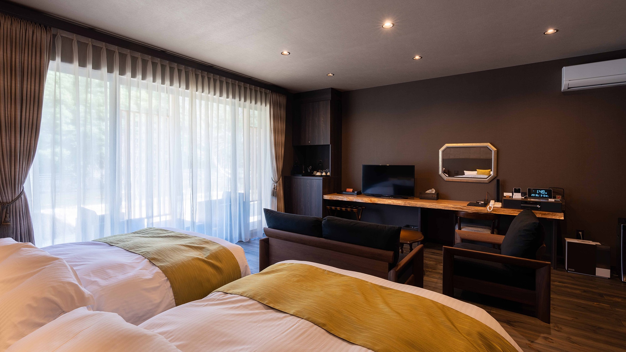 *[Guest room/Kaede] Simmons twin beds for a good night's sleep