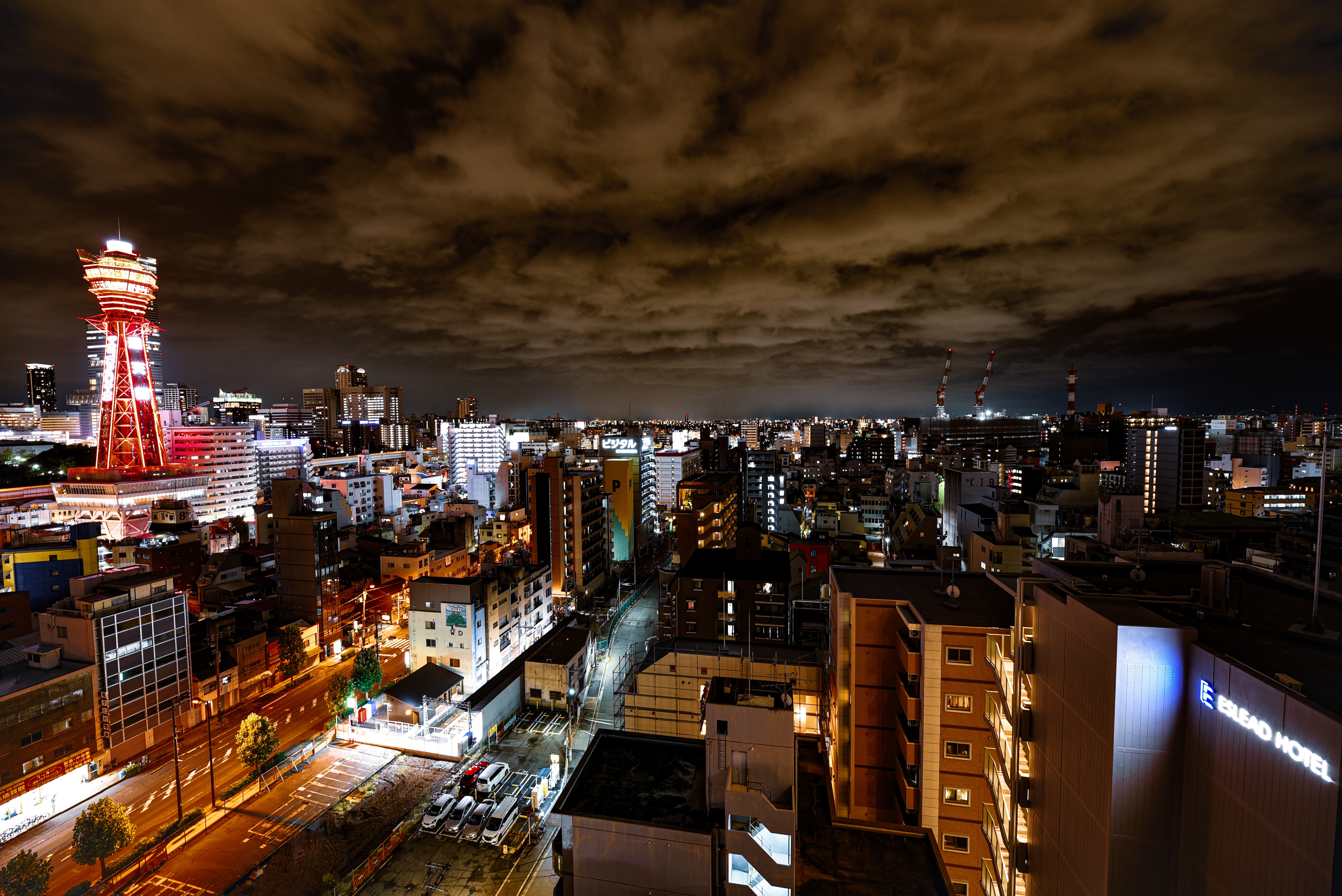 ◆ Night view from the room of "Tsutenkaku view"