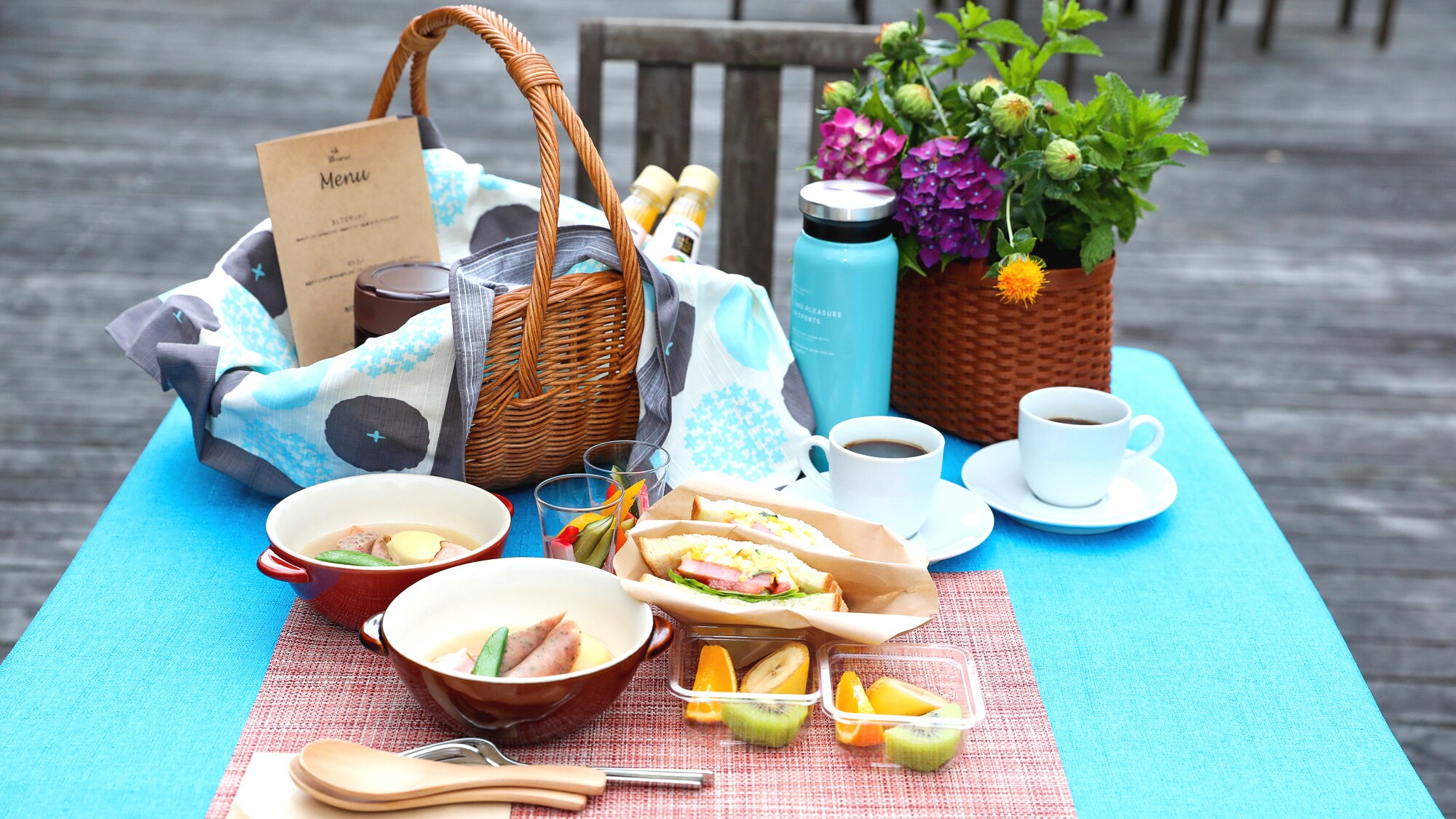 "Sora no Mori Breakfast" in-room menu