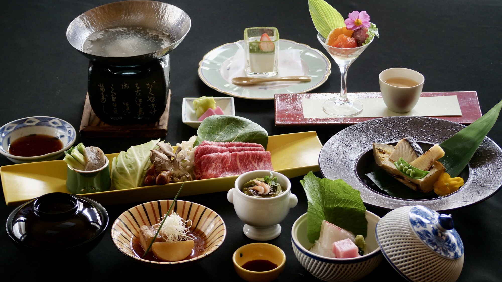 For dinner, we will prepare a seasonal Shikisai Kaiseki course meal.