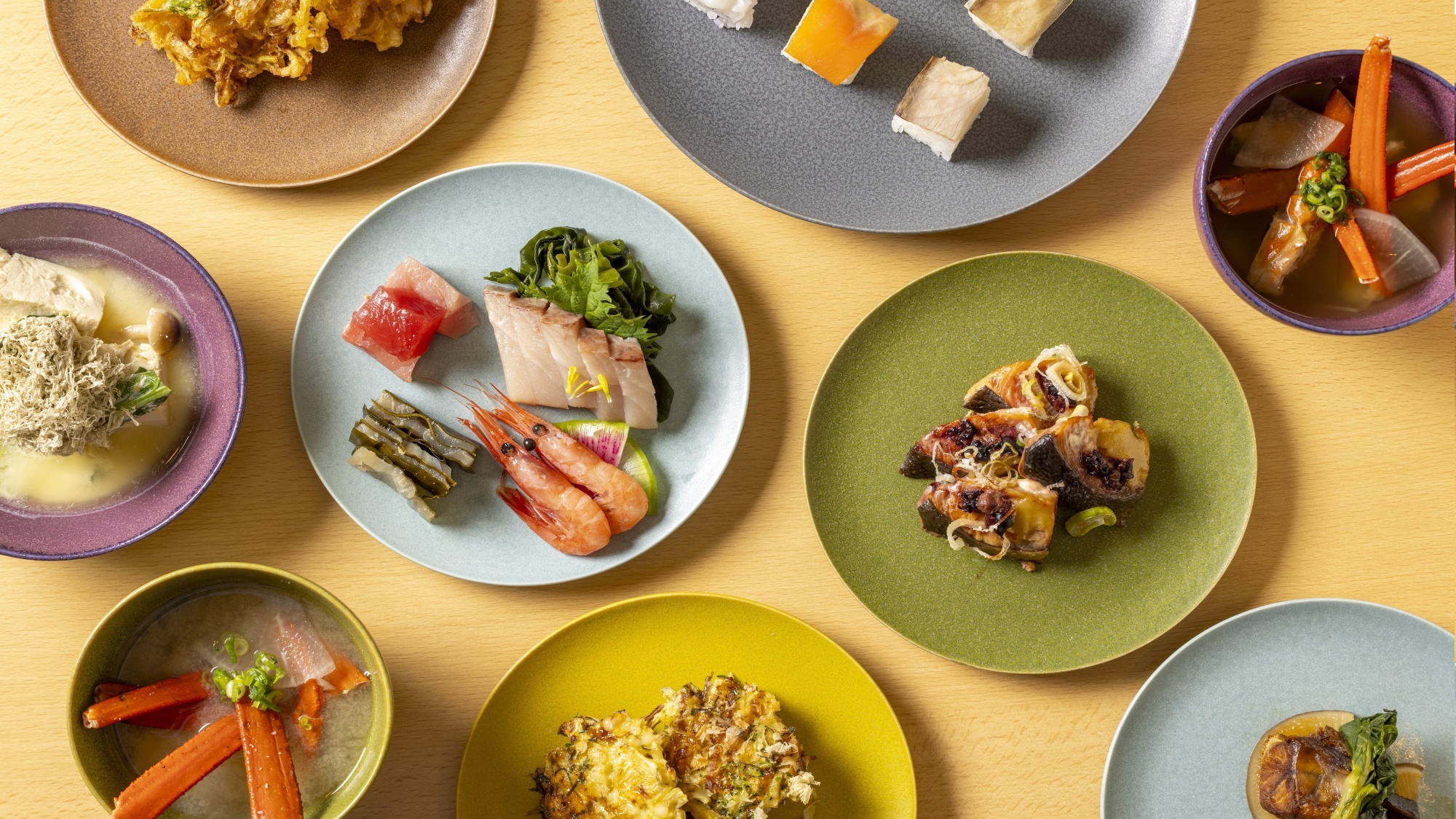 <晚餐自助餐> 僅在富山縣礪波市供應的當地美食 *圖片僅供參考