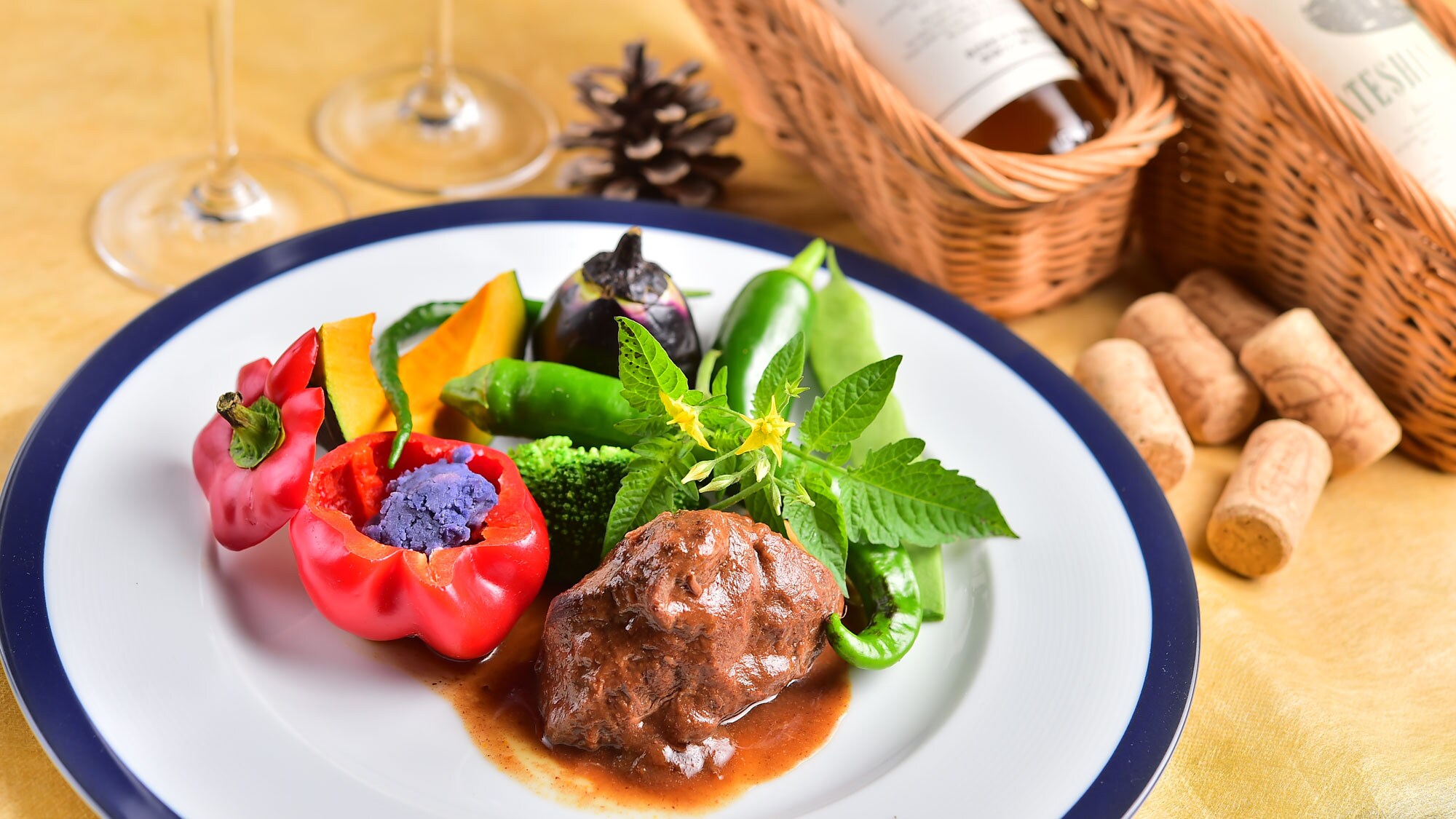 Beef shank braised in red wine