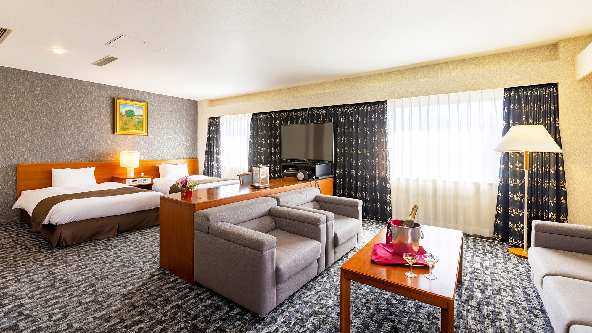 [DX Twin: 48 square meters] Luxurious relaxation on the upper floor. A comfortable space with a living space.