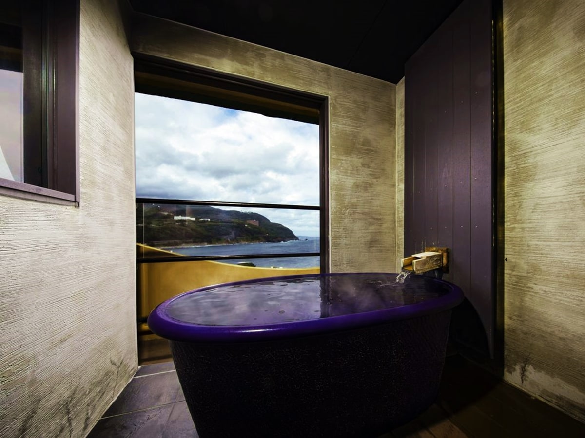 【特別房間】客廳吊床很受歡迎 帶露天浴池的房間65平方米
