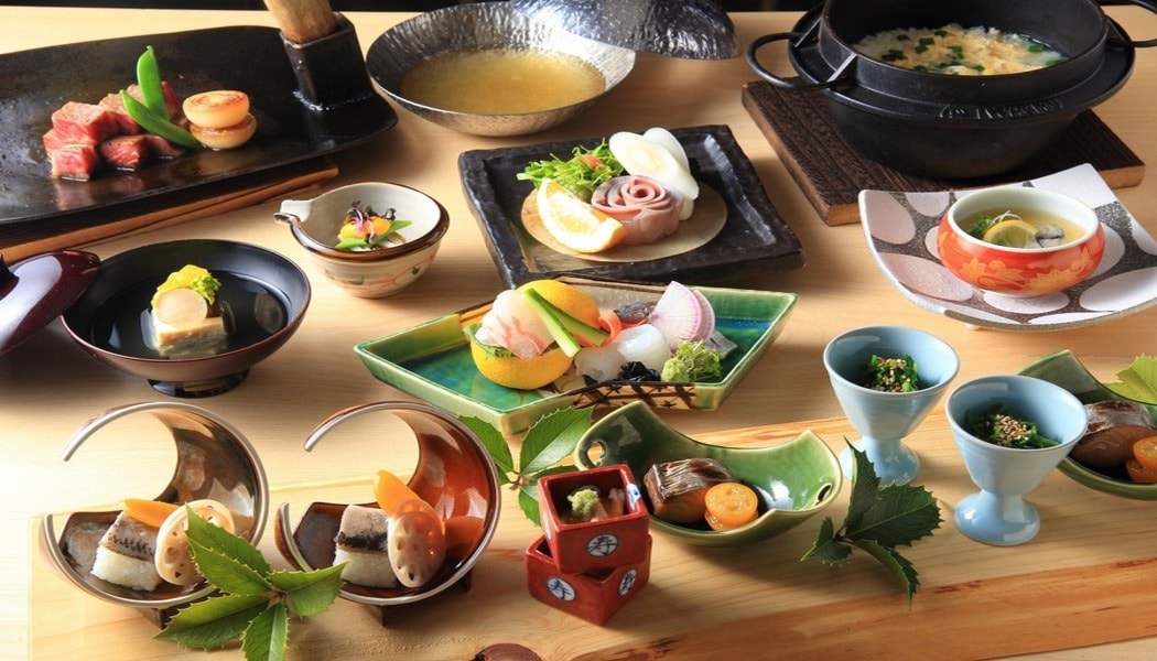 An example of a kaiseki meal