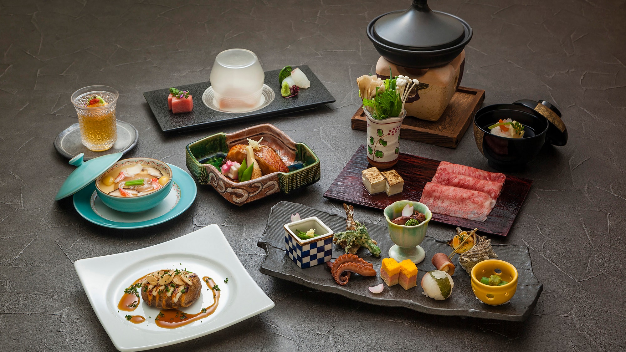◇ [Mogami set] Carefully selected dishes using seasonal ingredients from Yamagata, Yamagata beef, and traditional vegetables
