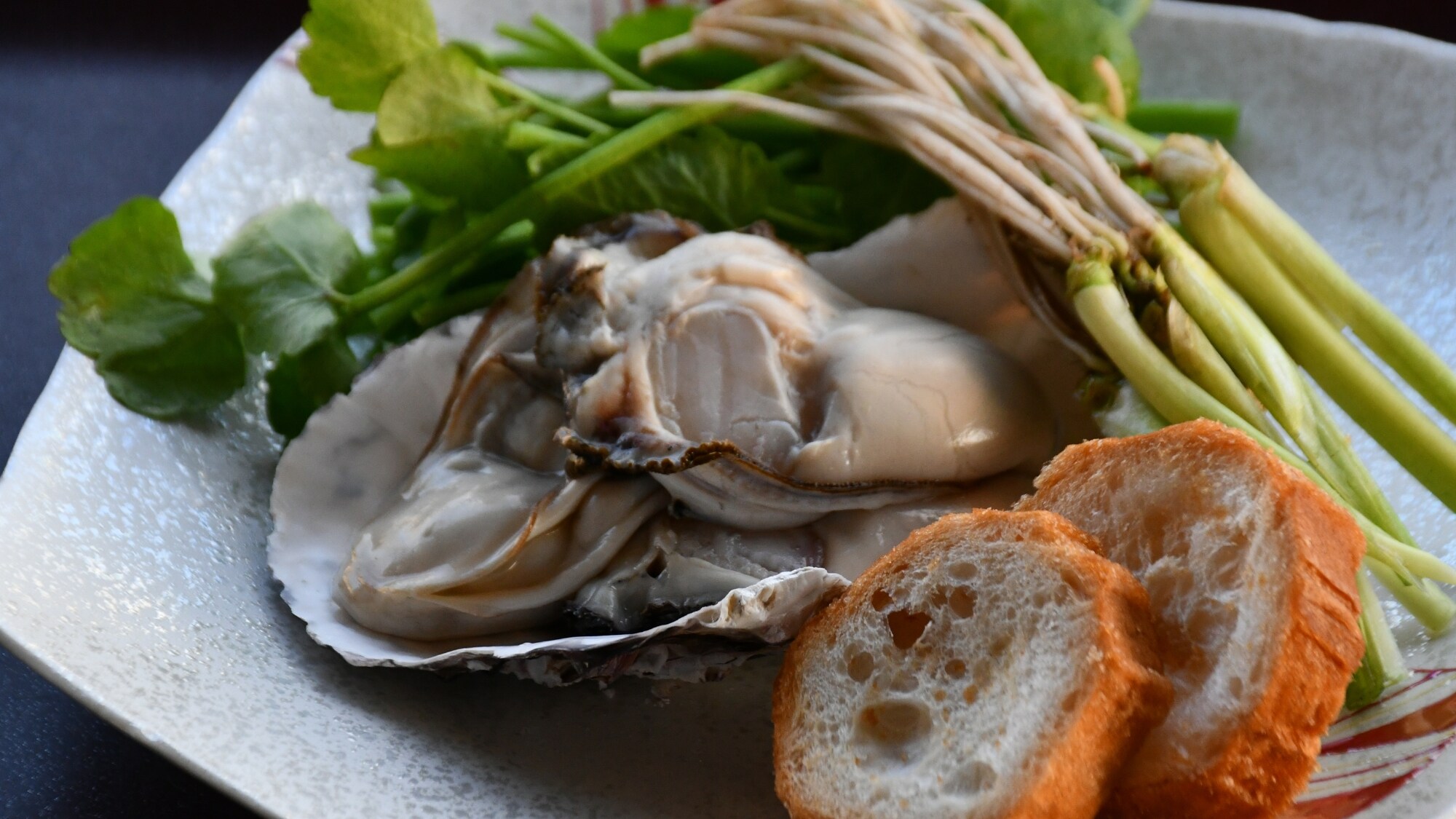 [Higashimatsushima Gastronomy - The Ultimate Course] Sample dishes. Enjoy the finest local ingredients from Higashimatsushima, including one-year-old oysters.