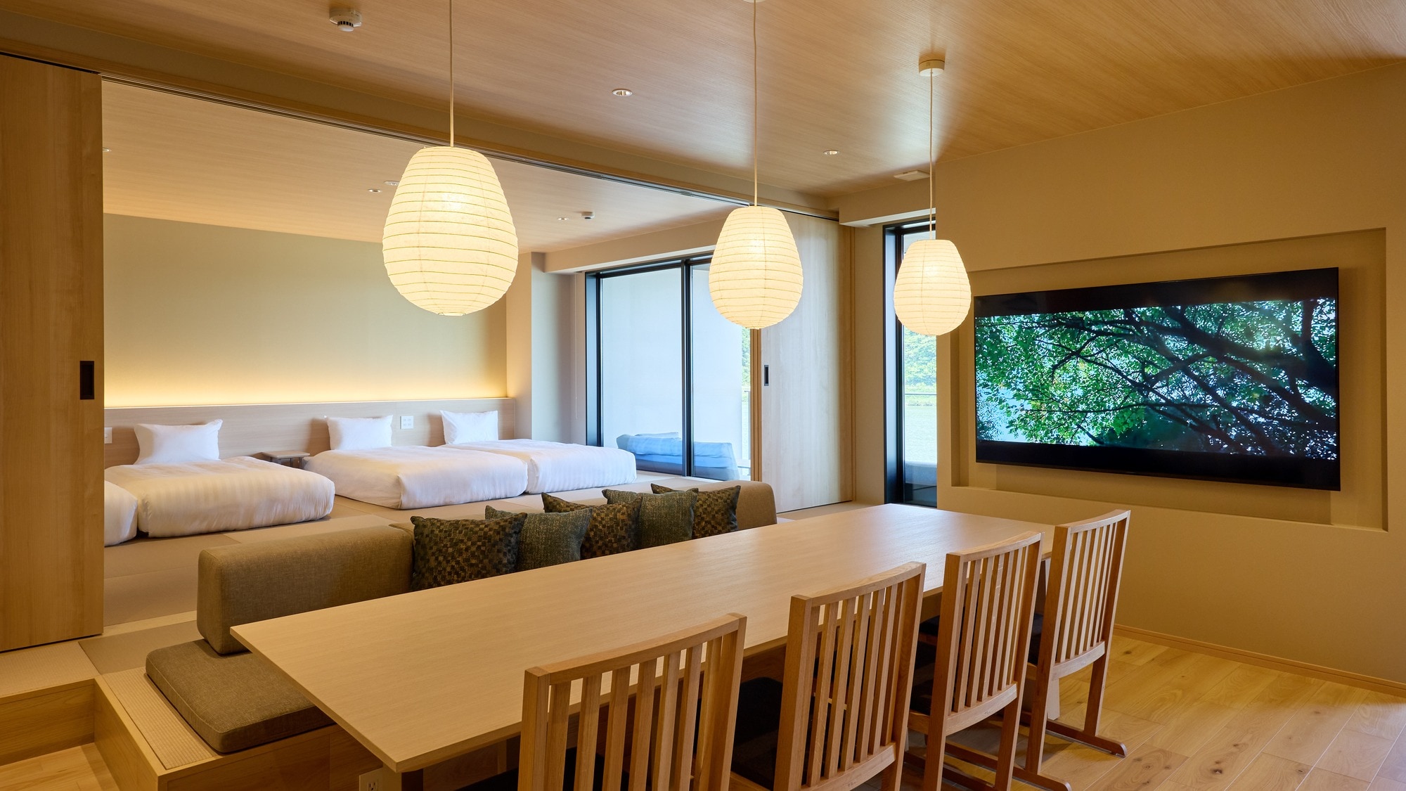 C: Living room + Dining room + Bedroom
