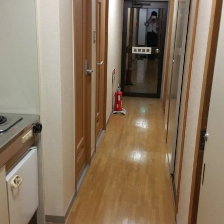 Three Japanese-style single rooms with private bathroom and toilet
