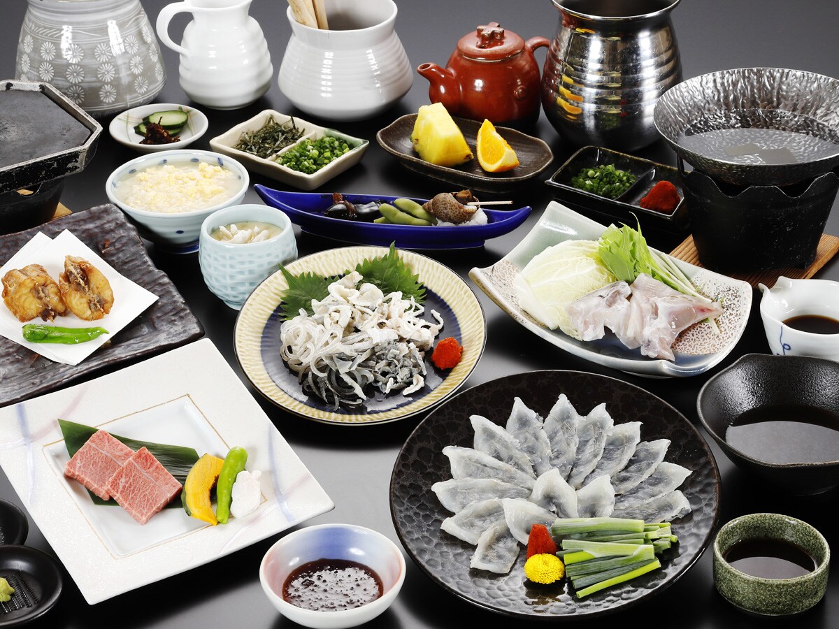 【겨울의 맛 소량 회석】 소량이면서 치타 소와 토라 복어 등을 즐길 수있는 요리입니다.