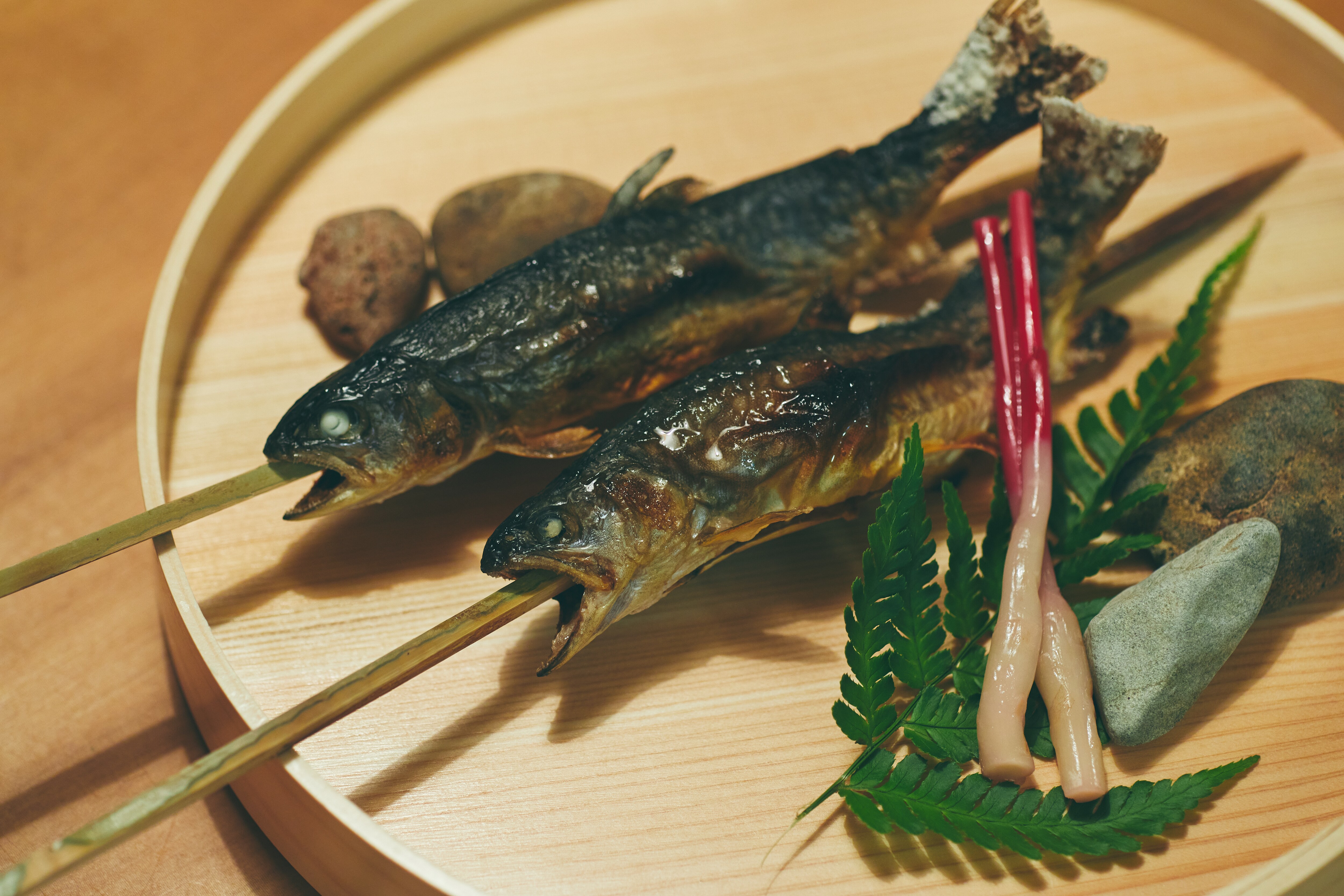 Grilled rock fish with salt