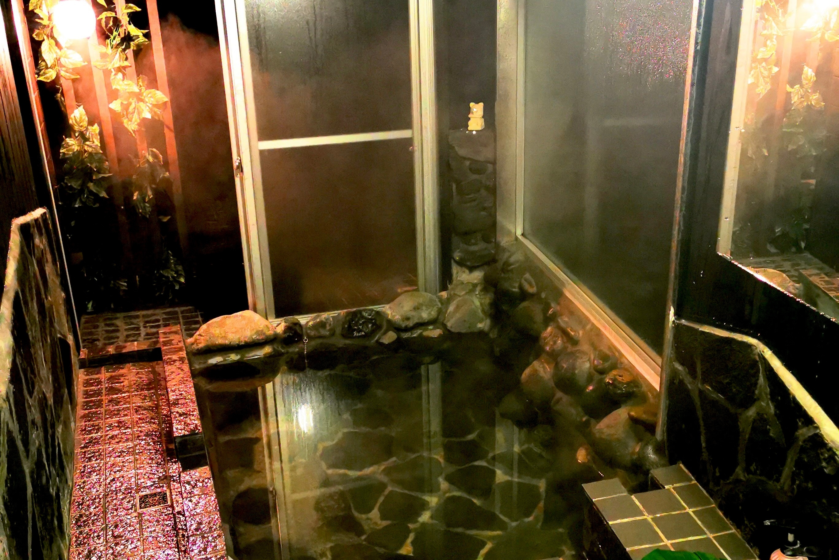 Nighttime hot springs
