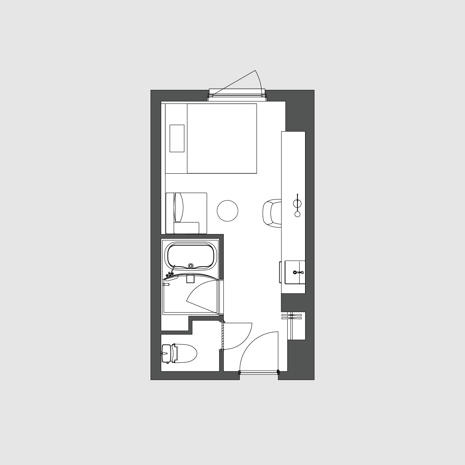 Single room layout example