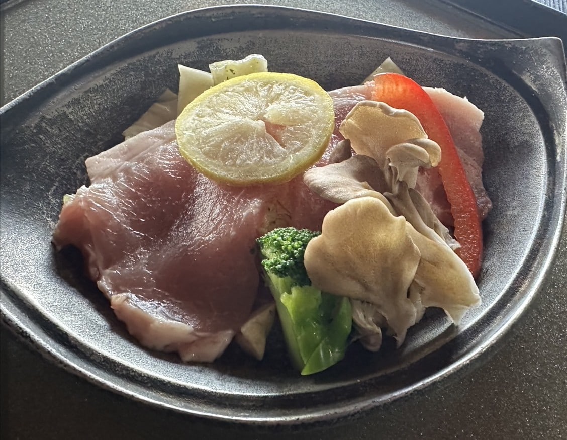 Hayama Highland Pork Grilled on a Ceramic Plate