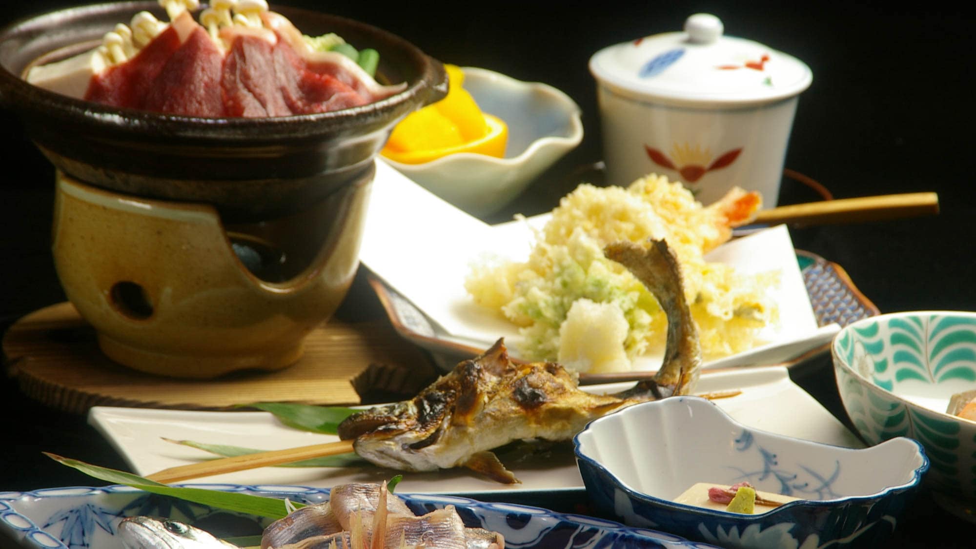 ※使用吉野山川的恩赐制作的季节怀石料理