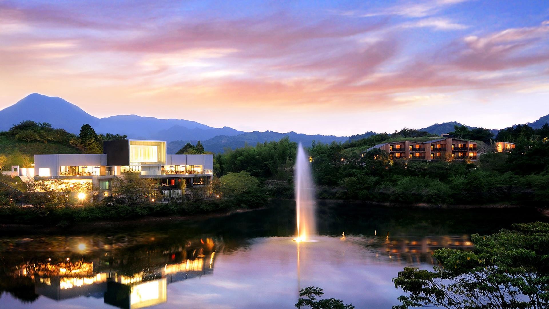 Panoramic view in the evening