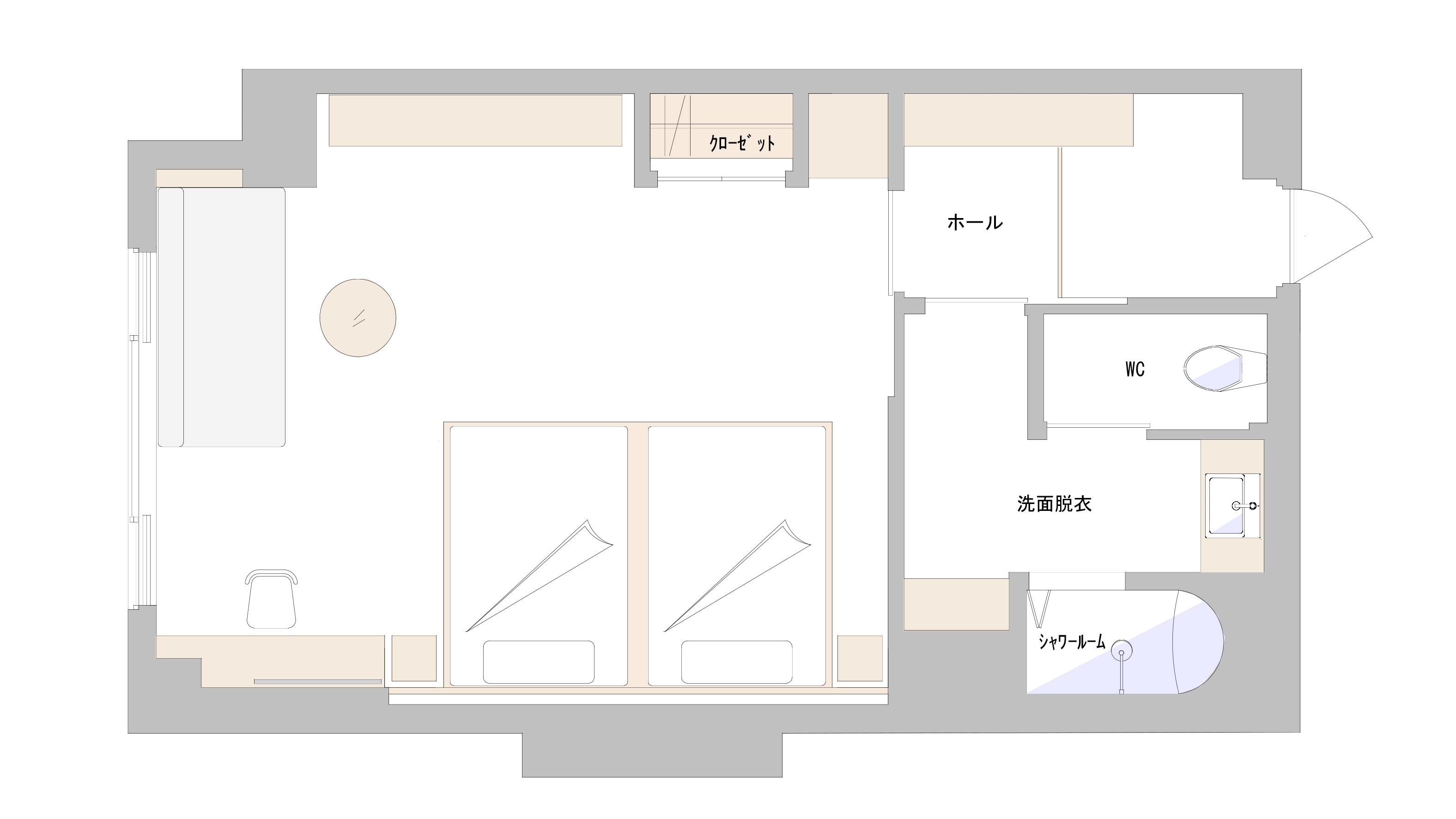 ฮานาโอะคัง "ห้องพักใหม่ 410" ห้องพักสไตล์ตะวันตก