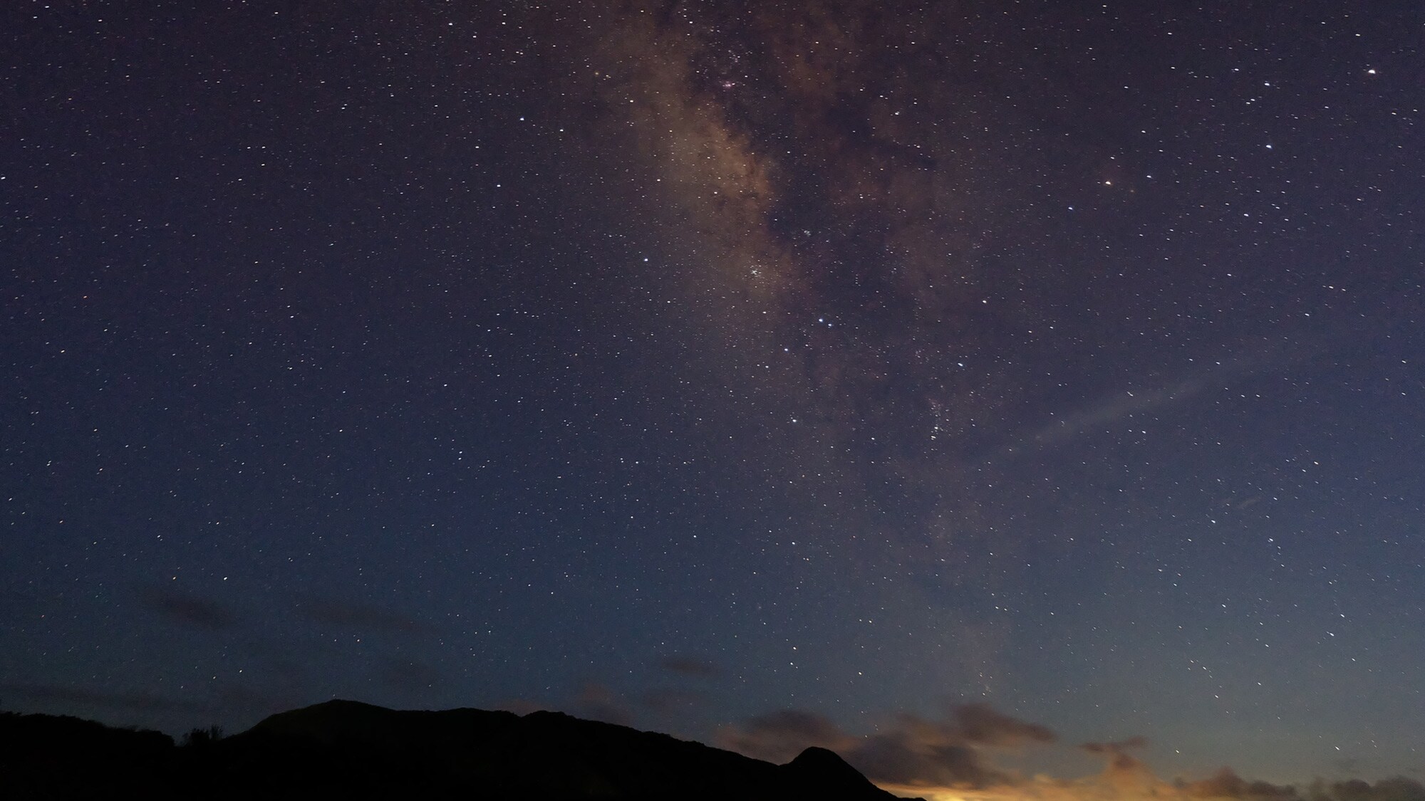 Starry sky above the hotel