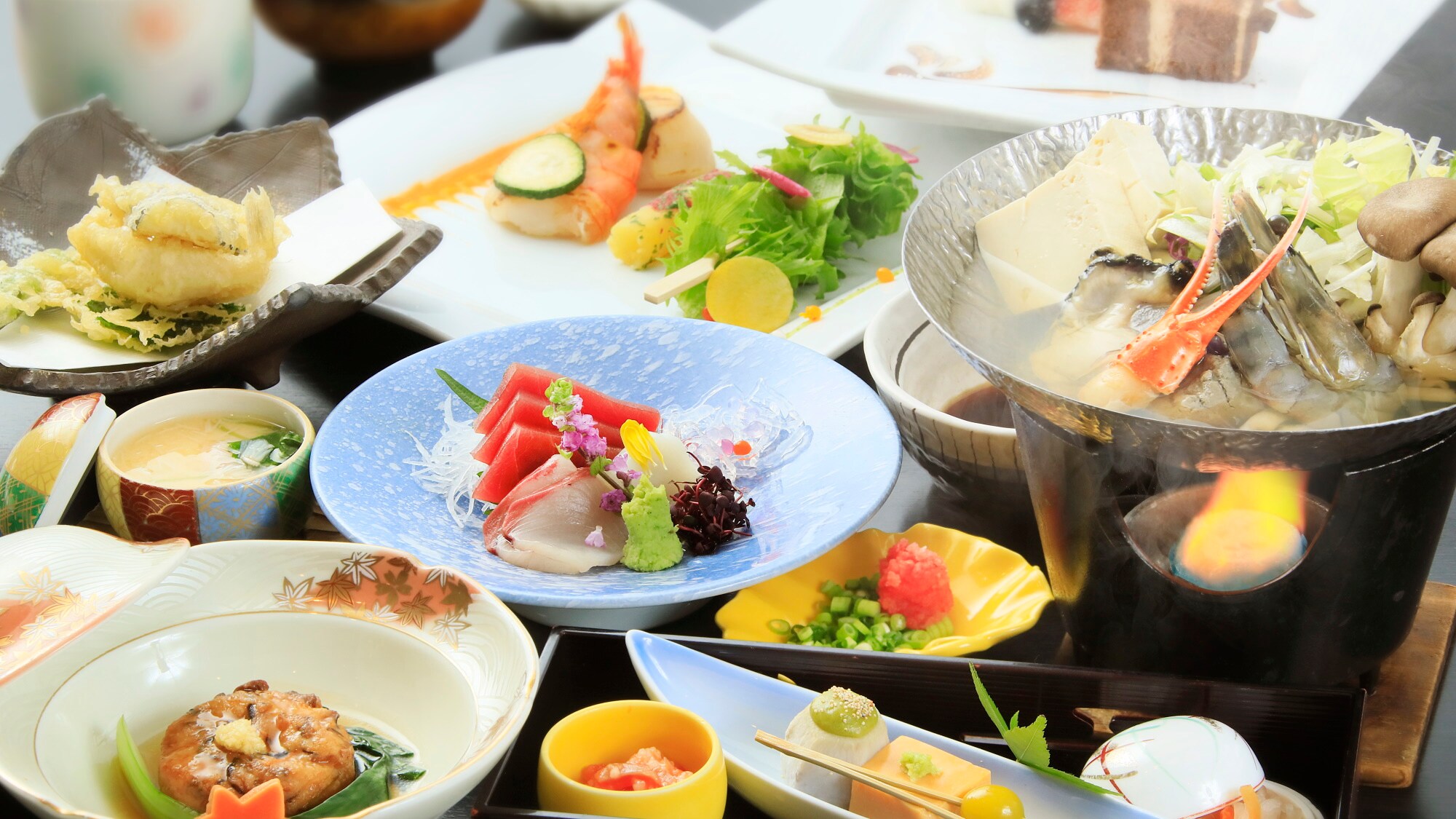 [Kaiseki Standar] Pilih hidangan utama Anda: "Hotpot makanan laut" *Satu contoh