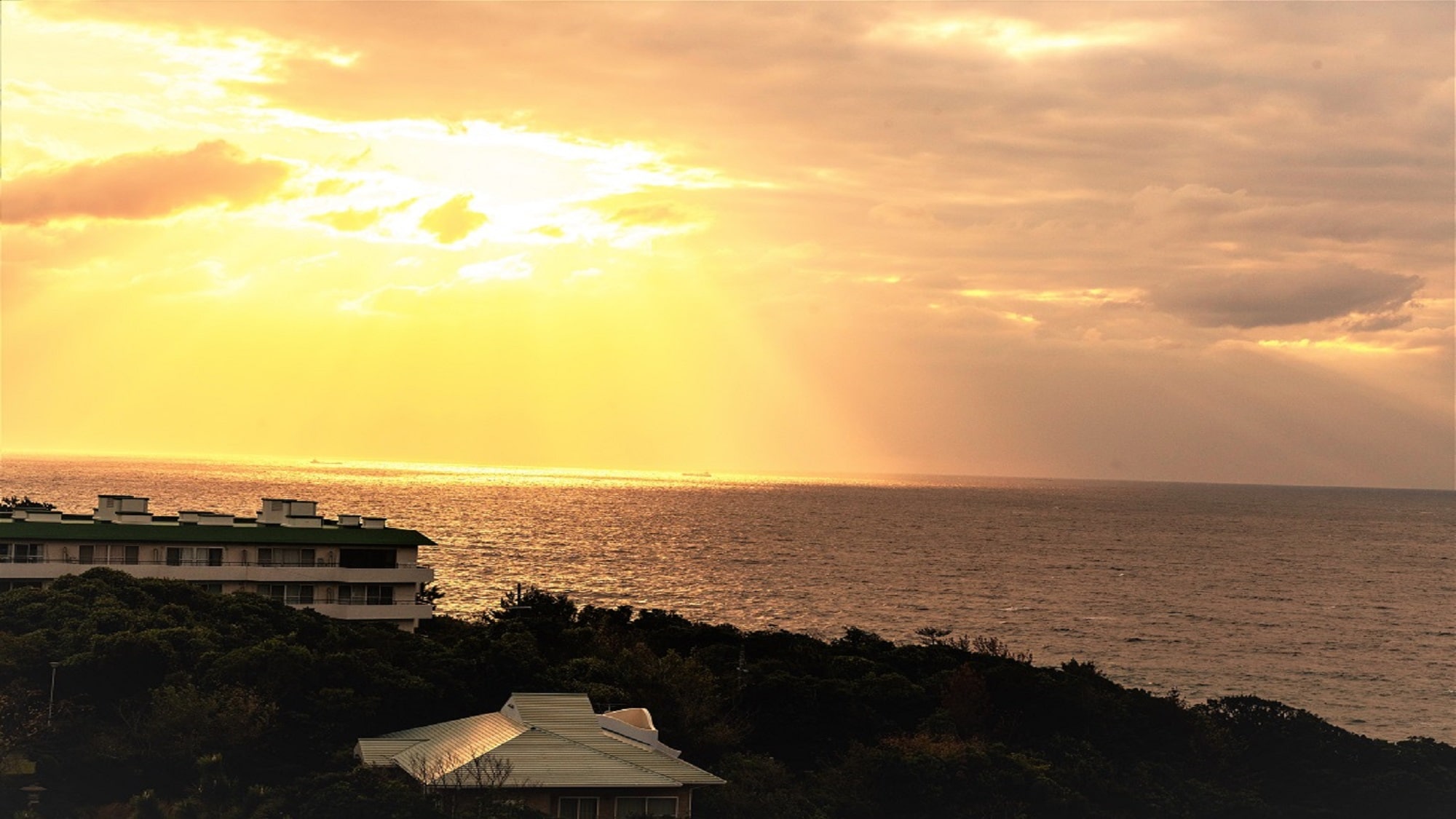[Sunset view from inside]