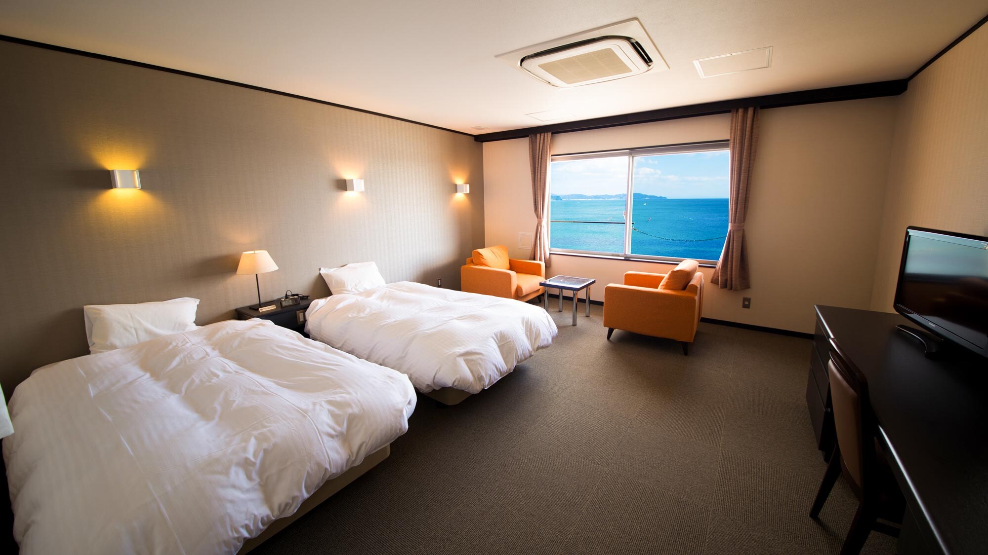  Ocean view Western-style twin room ☆ No smoking