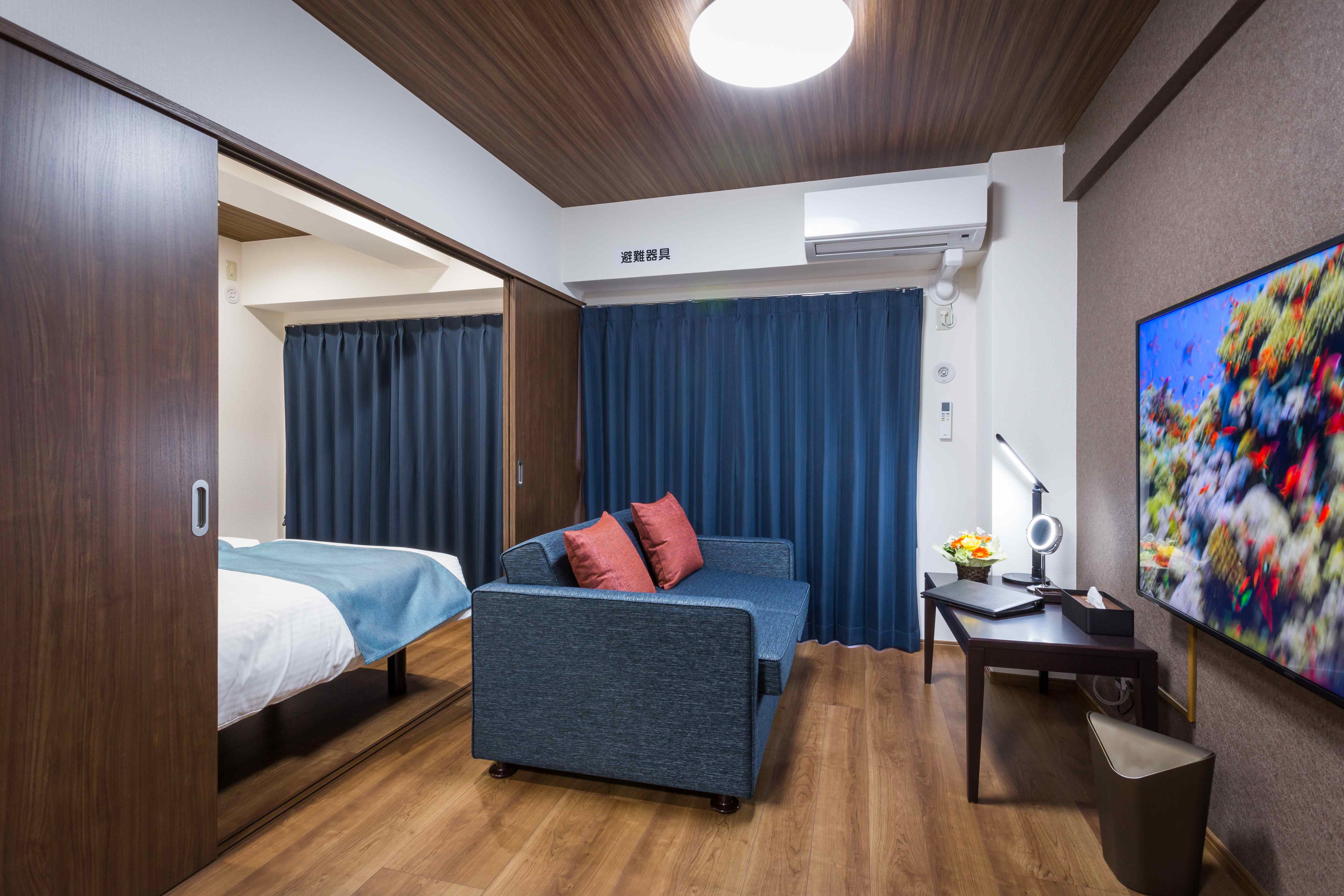 【와이드 트윈】42.0㎡ 최대 정원 5명 65인치 TV 여유롭게 커플이나 여자 여행에