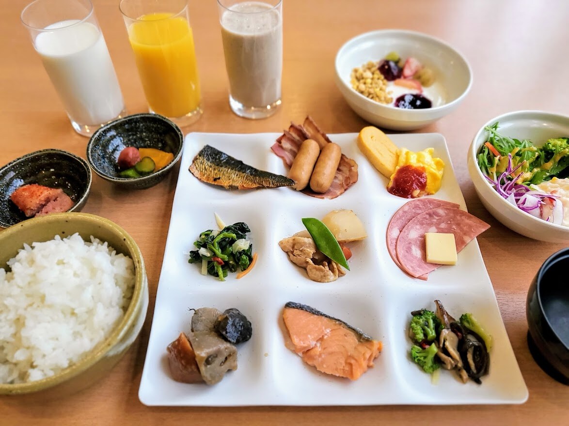 Breakfast buffet Japanese food image