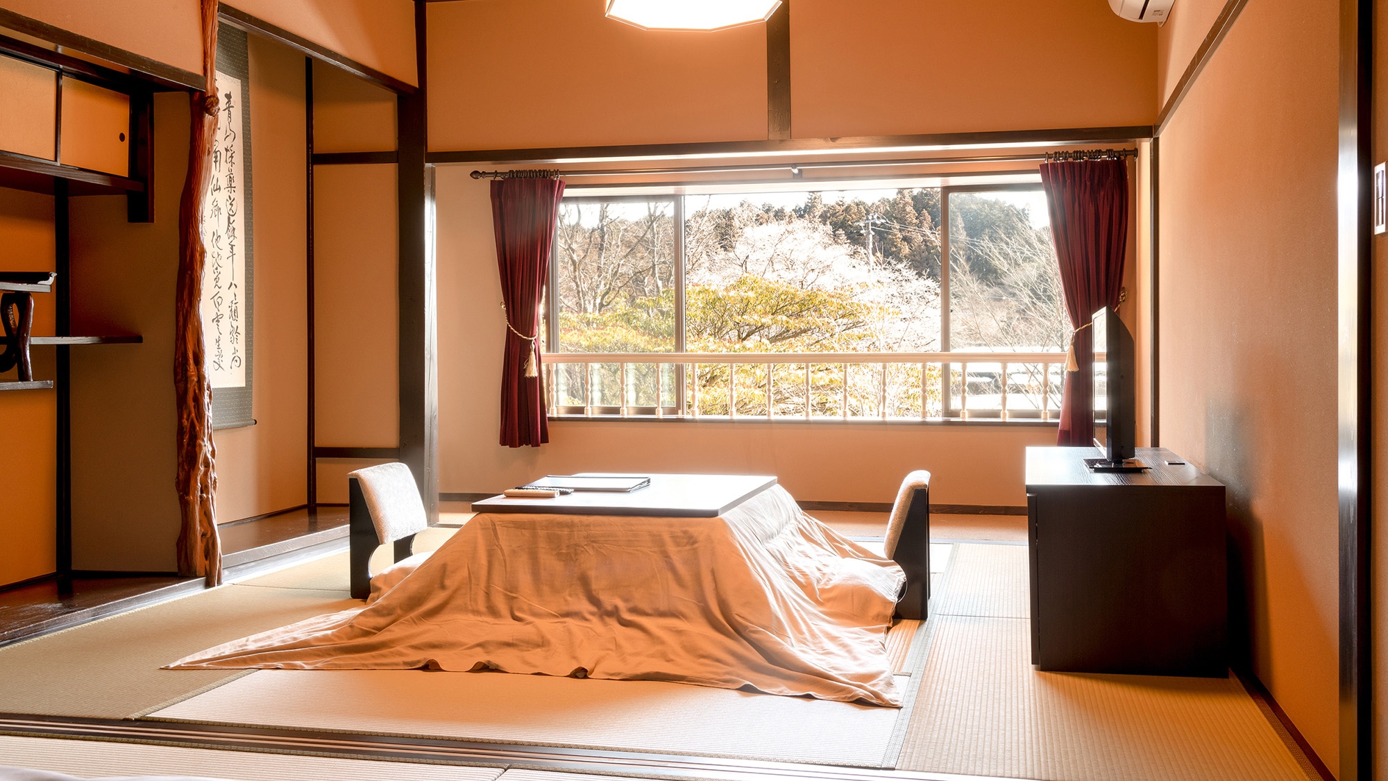 豆櫻樹下的本間冬景