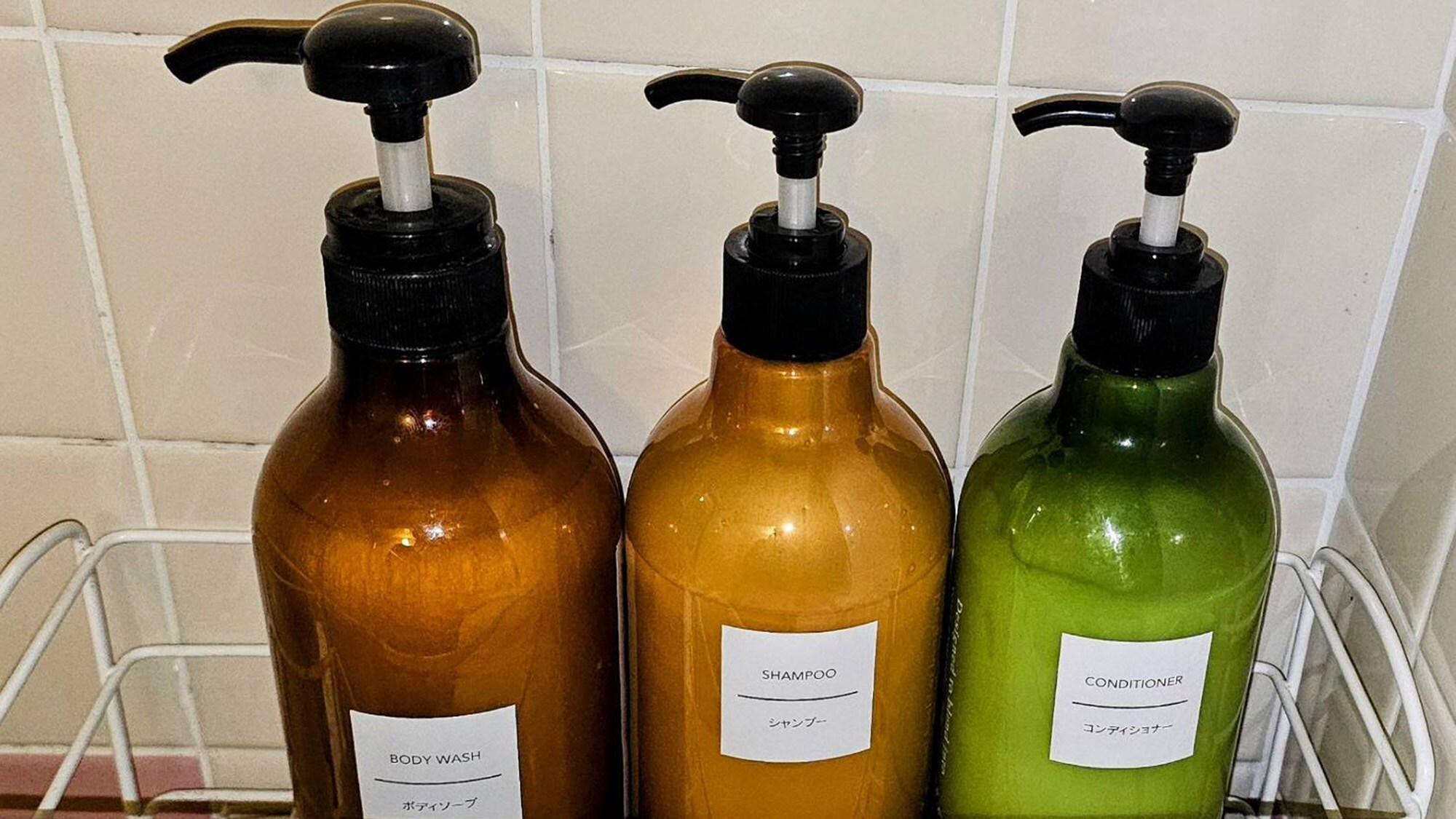 ・[Amenities] Shampoo, conditioner, and body soap are provided.