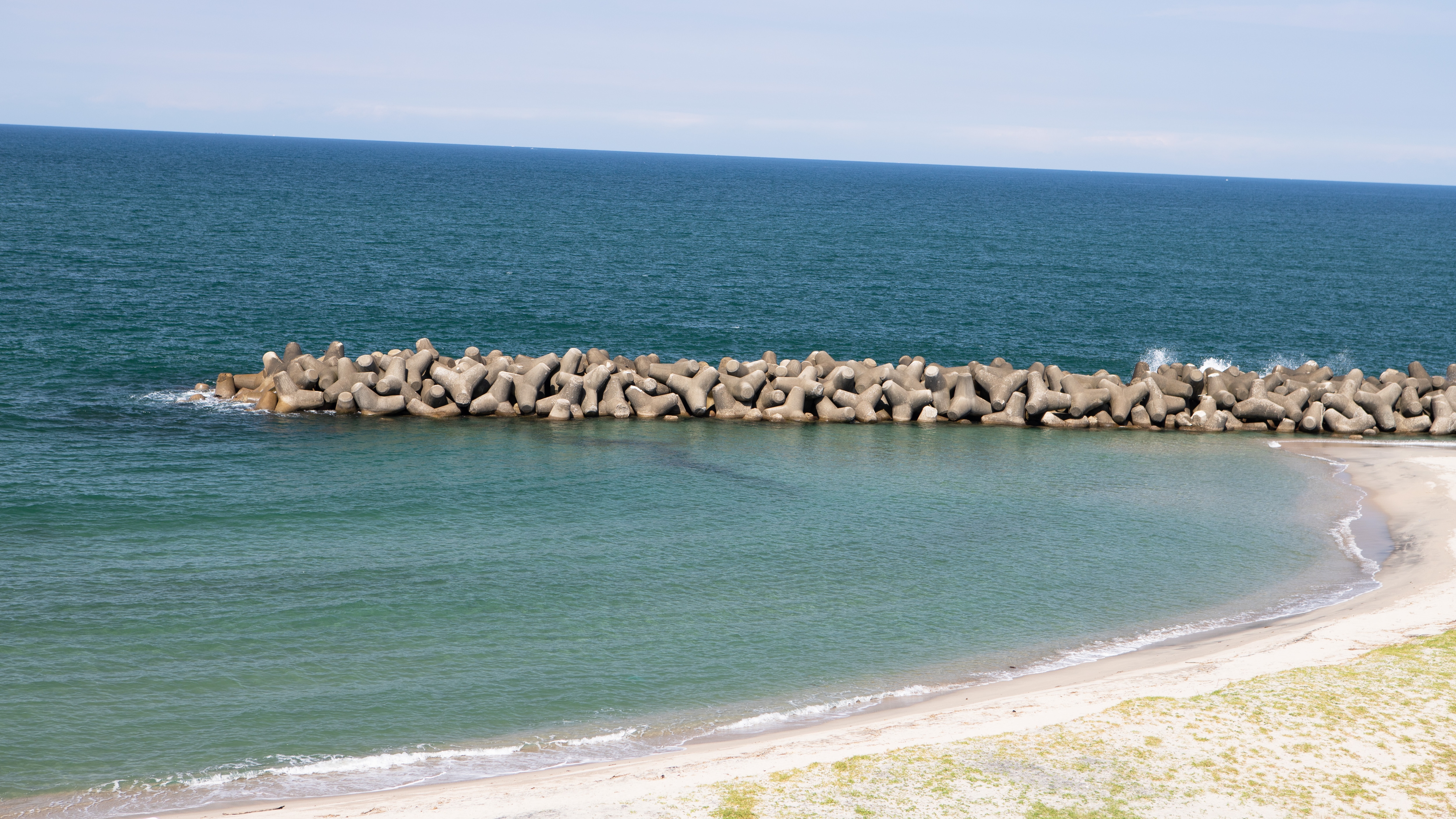 The beach seen from the room