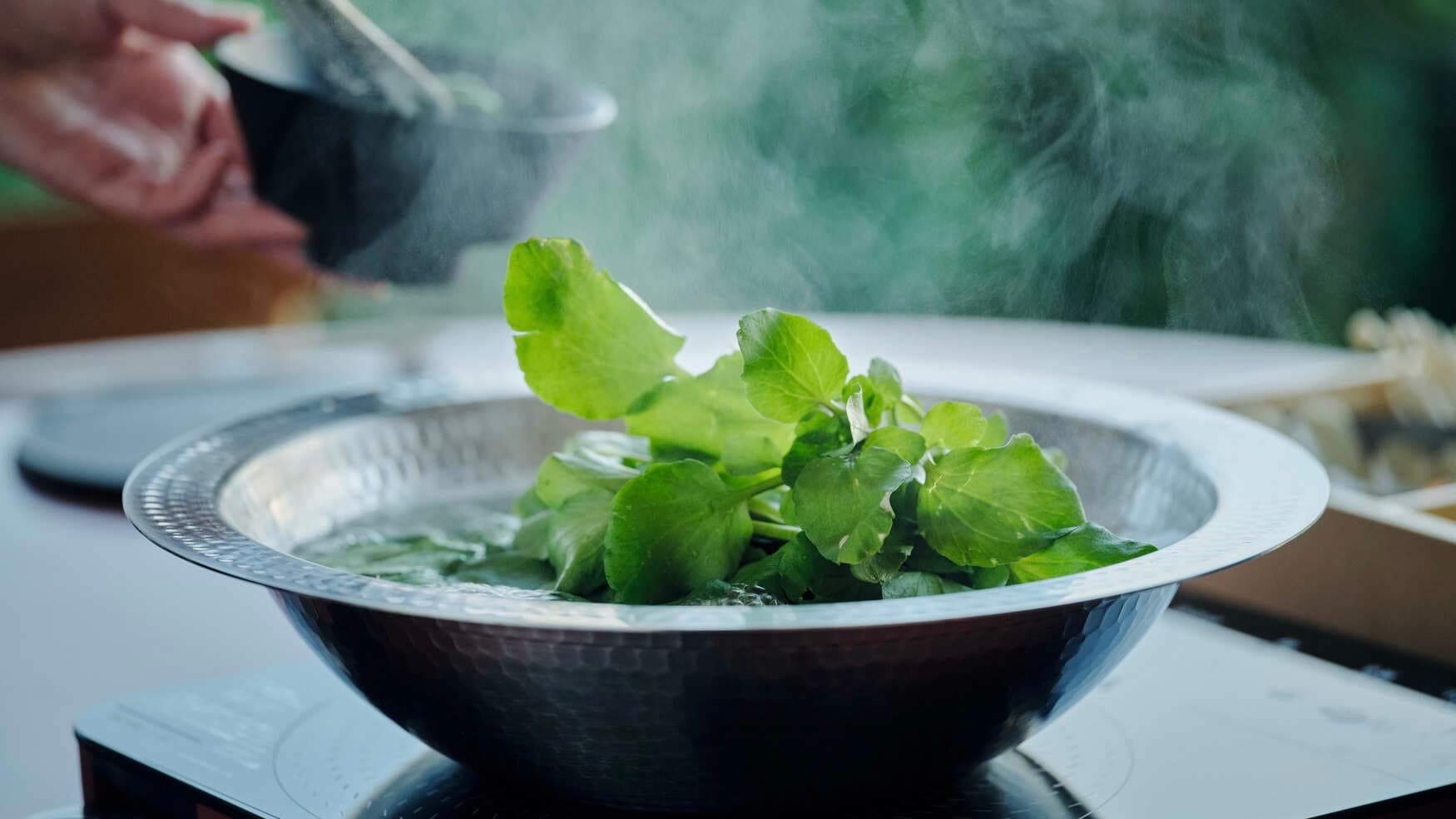 Dinner: Island pork and watercress hotpot