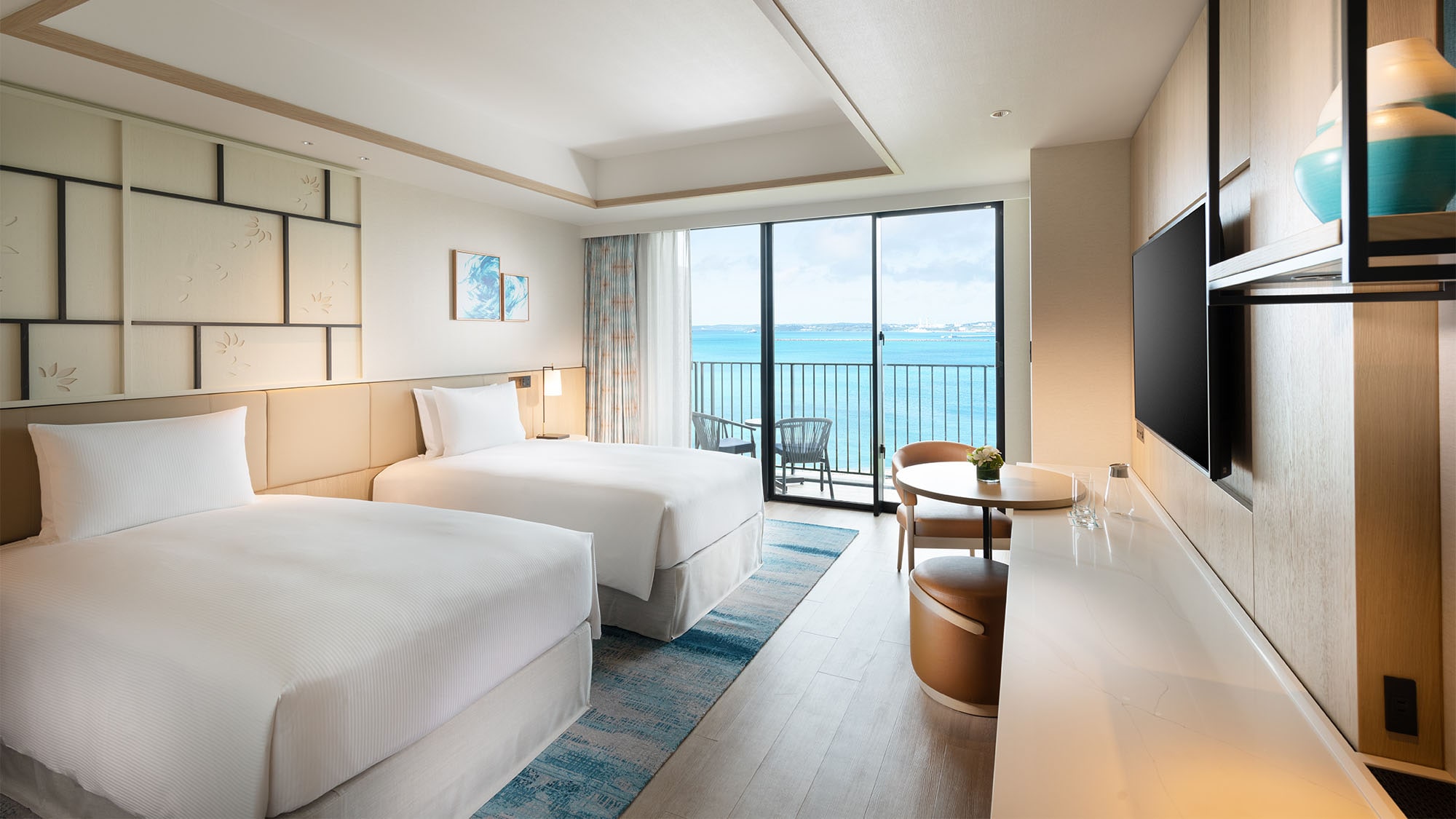 [วิวทะเล] ห้องดีลักซ์เตียงแฝด