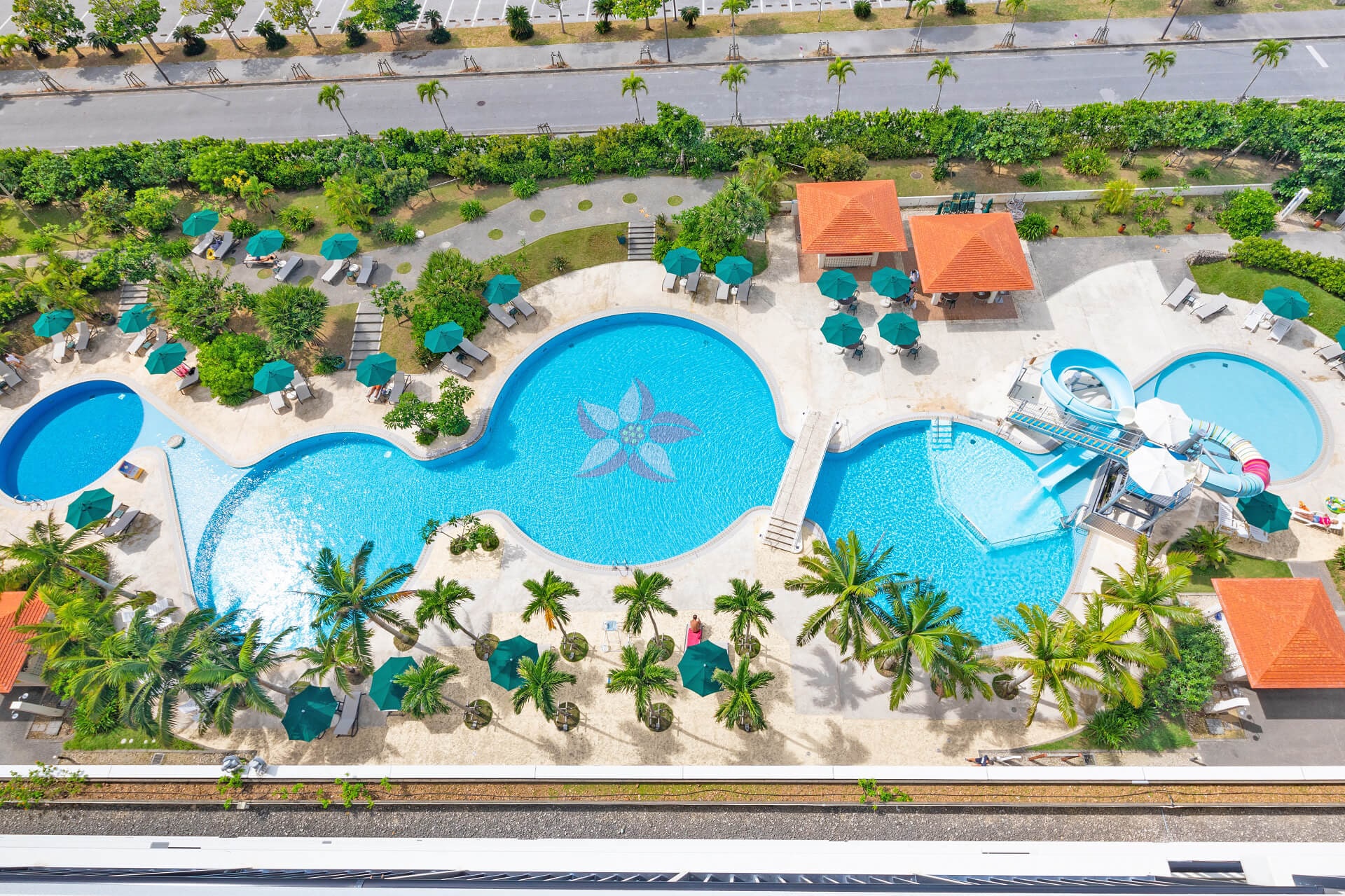 A series of garden pools with different water depths from 60cm to 120cm