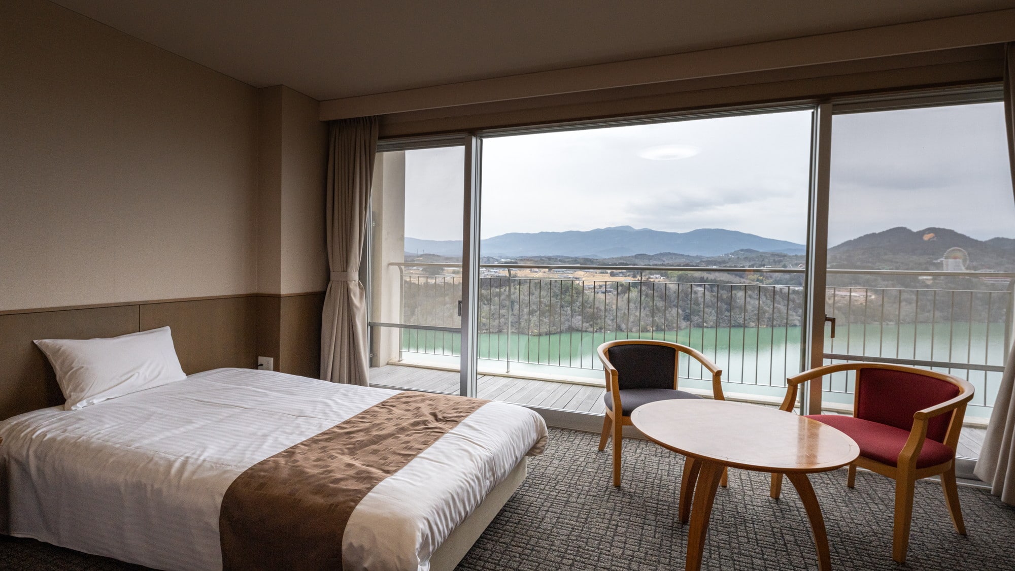 Kamar twin standar bergaya Barat◆Anda dapat melihat Ngarai Ena