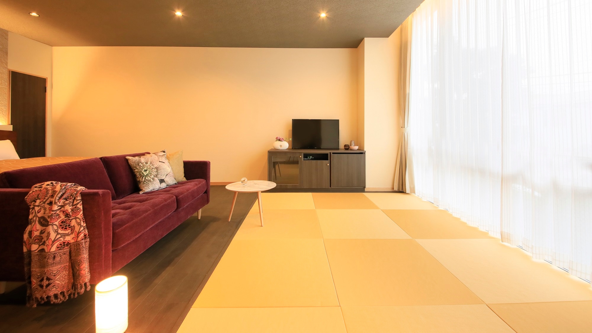 [New building] 1st floor Japanese-Western twin room / 40 square meters / Non-smoking