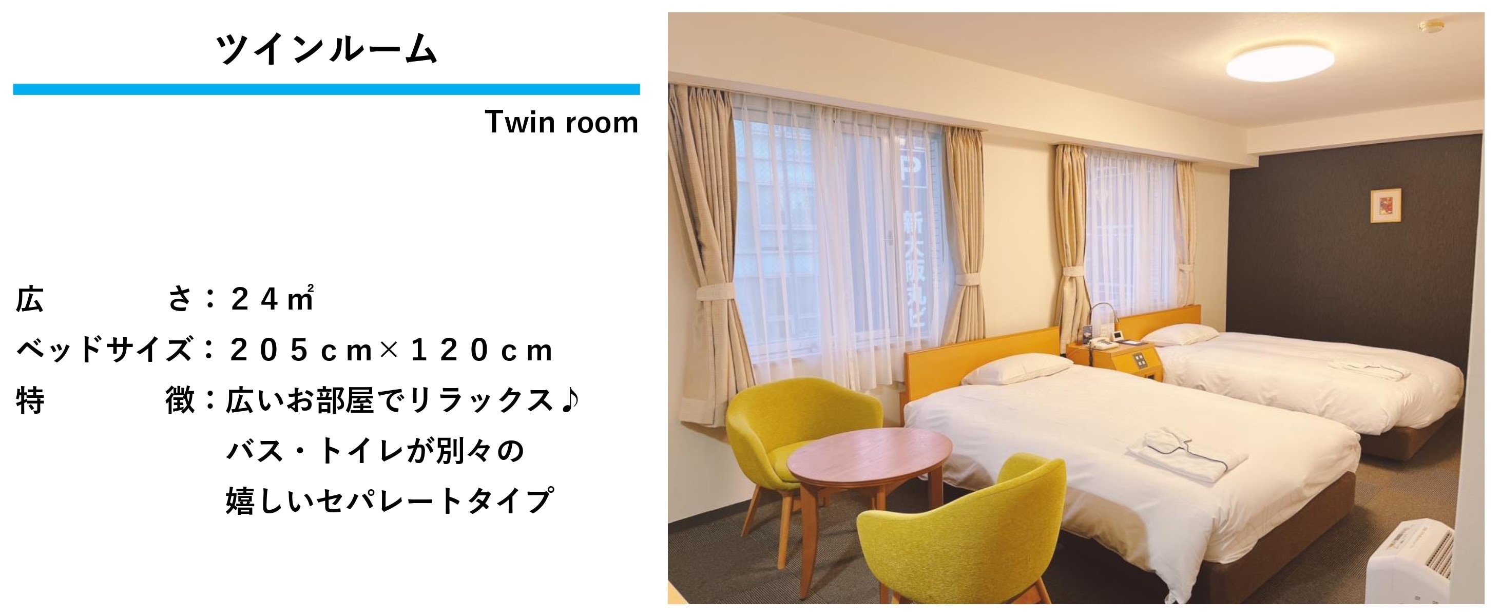 Twin room description