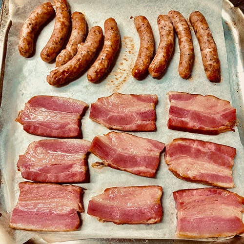 ・Homemade sausage and bacon