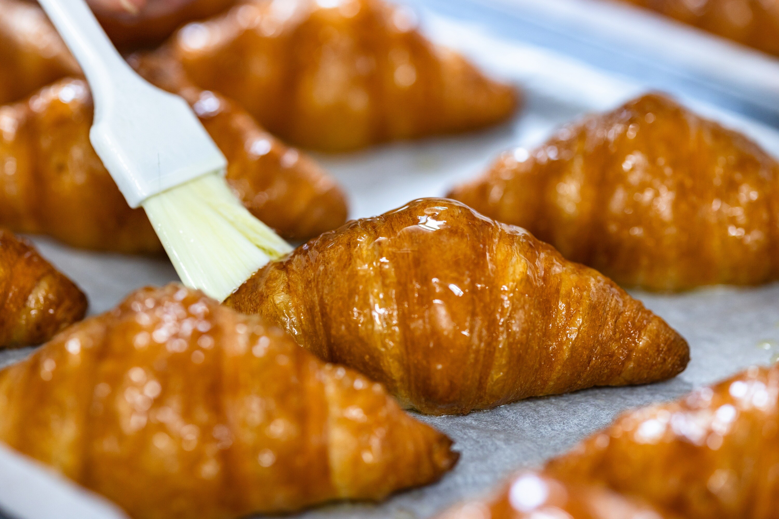 Freshly baked croissants