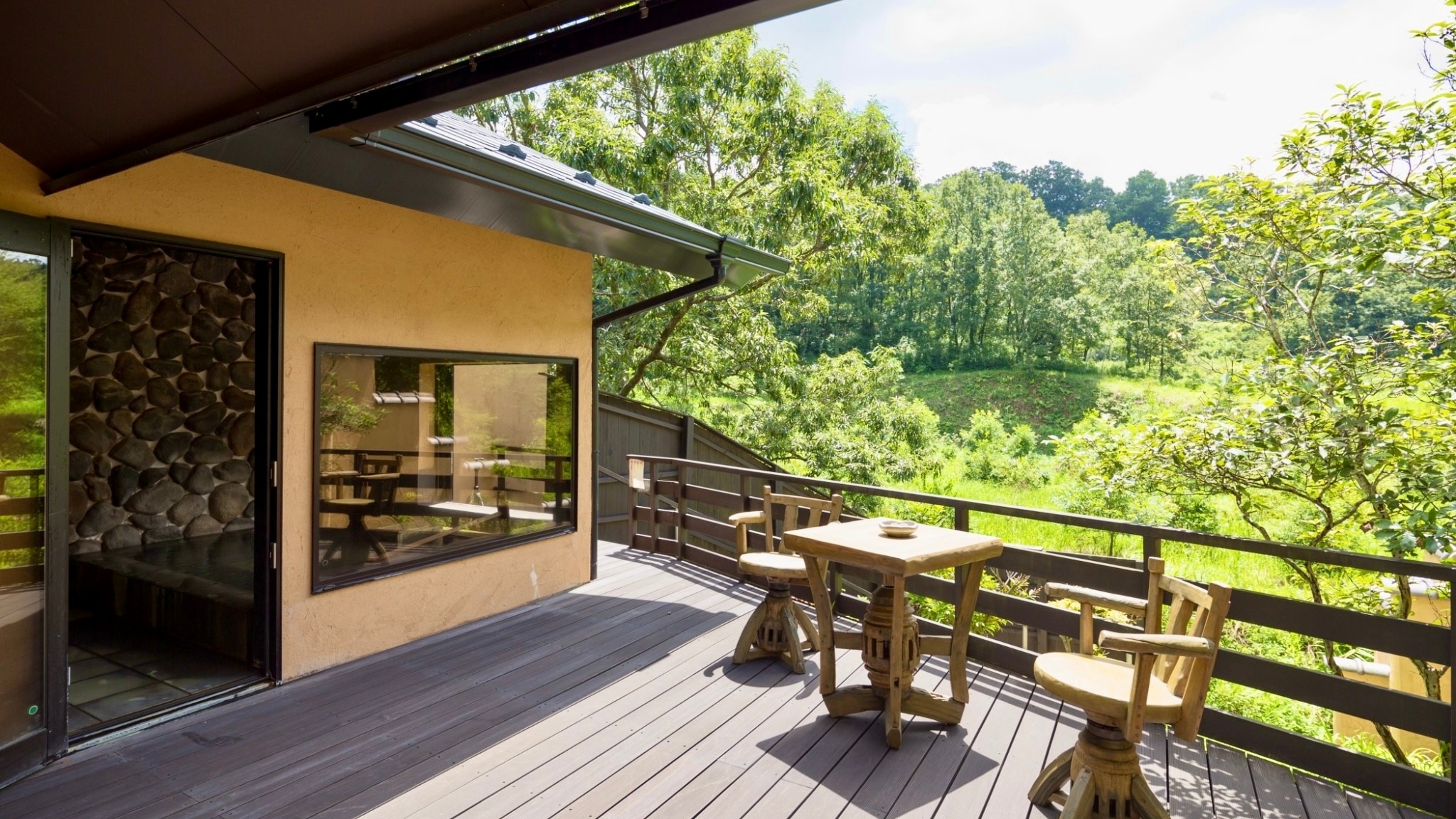 [Japanese-Western twin room/with sunken kotatsu] Semi-open-air bath - Nagaya-style detached house -