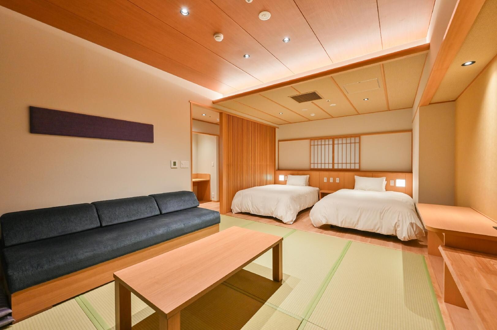 [Shisuitei] Kamar bergaya Jepang (8 tikar tatami) + dua tempat tidur single