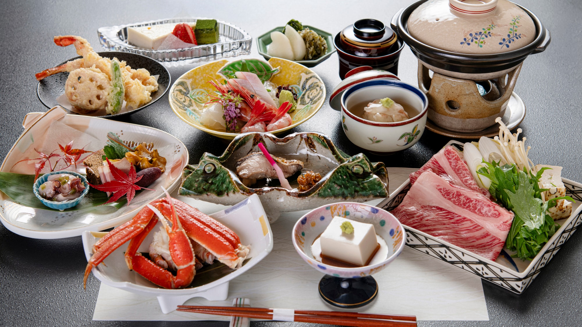 【夕食/スタンダード】会席をご準備いたします（一例）