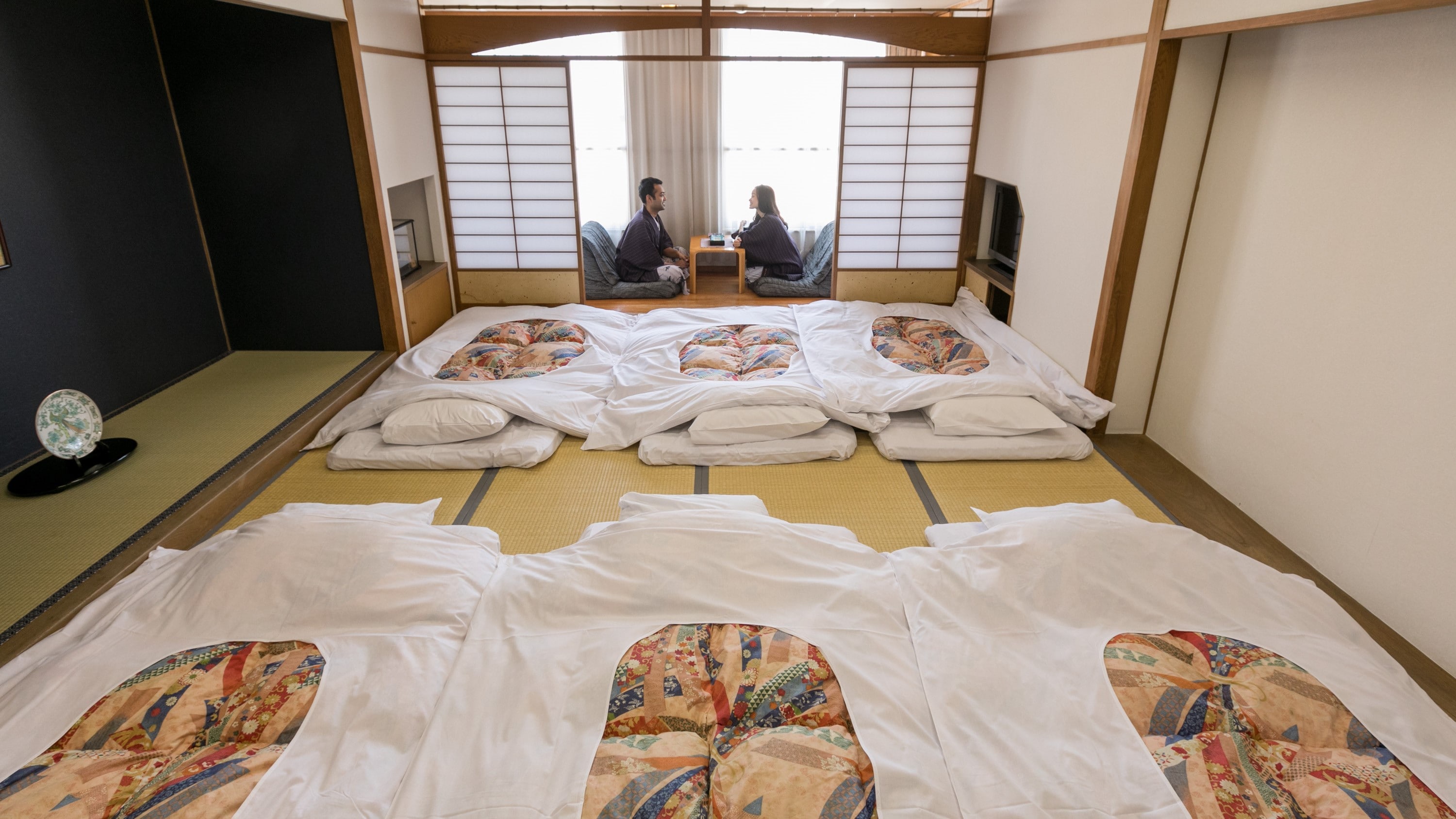 (Bebas asap rokok) Kamar bergaya Jepang Meitei Large 12 tikar tatami 55 m2 (sisi Teluk Beppu lantai 2-5 dengan bak mandi)