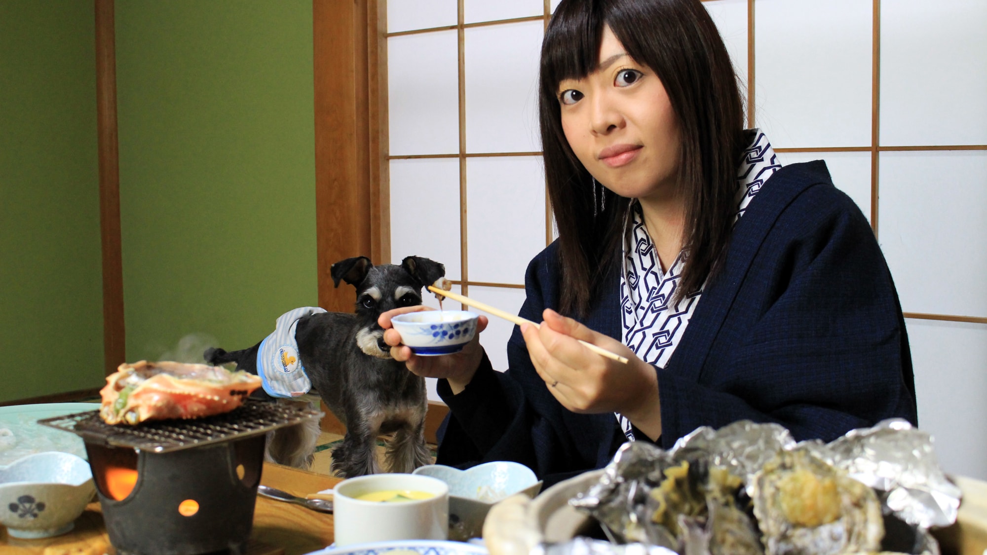 ◇与爱犬一起进餐