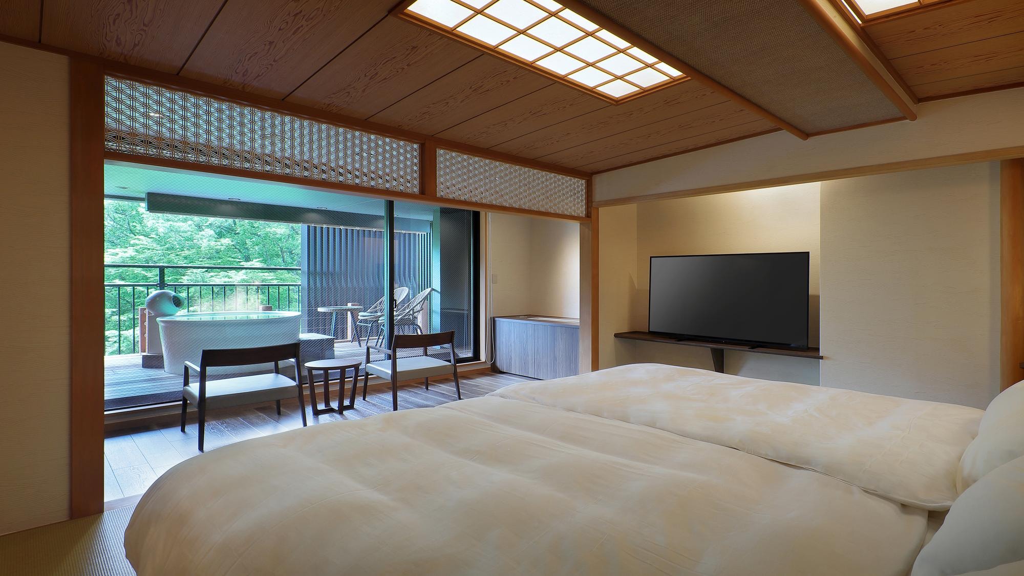 Japanese-Western room with open-air bath "Kizanoma"