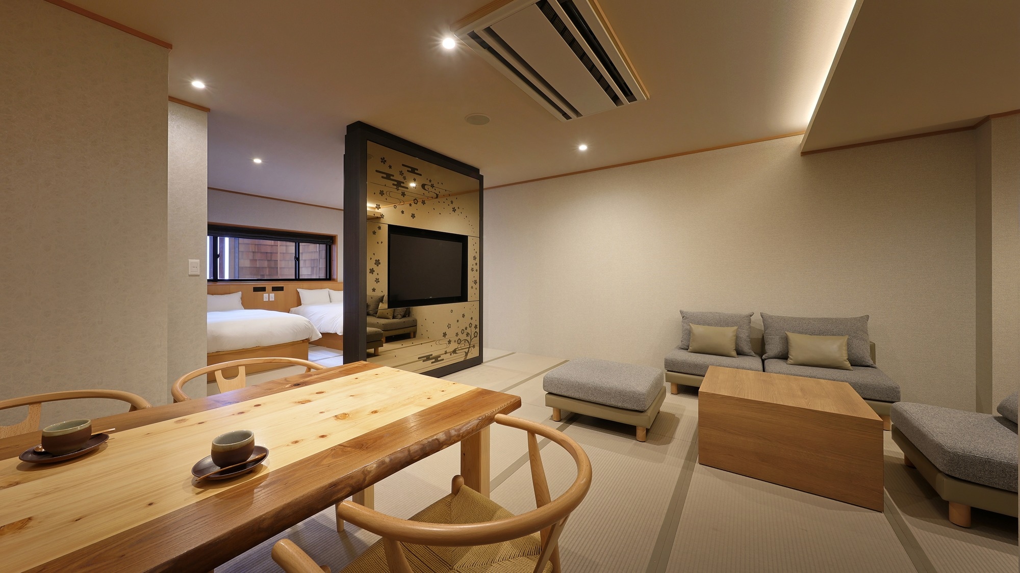 [Hana] Phòng Nhật Bản-Tây Âu có bồn tắm bán lộ thiên (Tòa nhà chính Tsuruya)