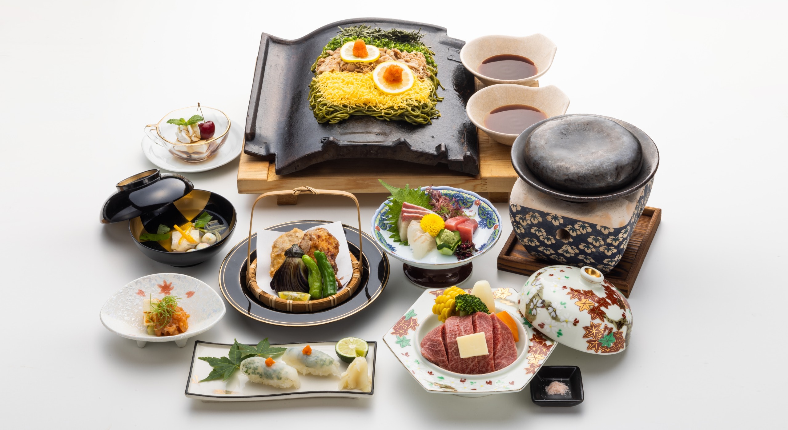 【堇怀石料理】河豚×河原荞麦面×山口和牛