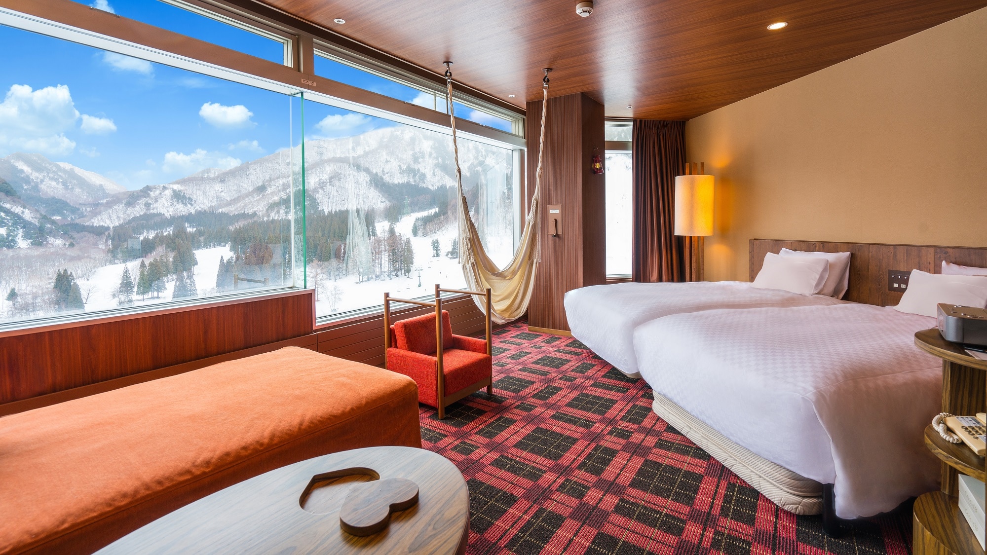 Phòng ấm áp có võng, Không hút thuốc, Tòa nhà 2 (Hướng ra sườn dốc, Nhìn ra sông)