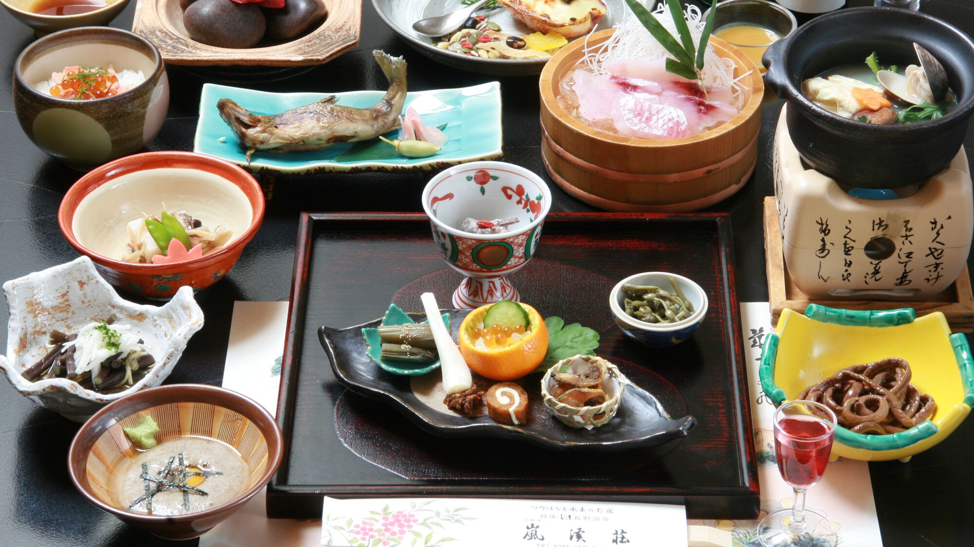 <An example of cooking> "Yamazato full course" centered on wild plants and river fish